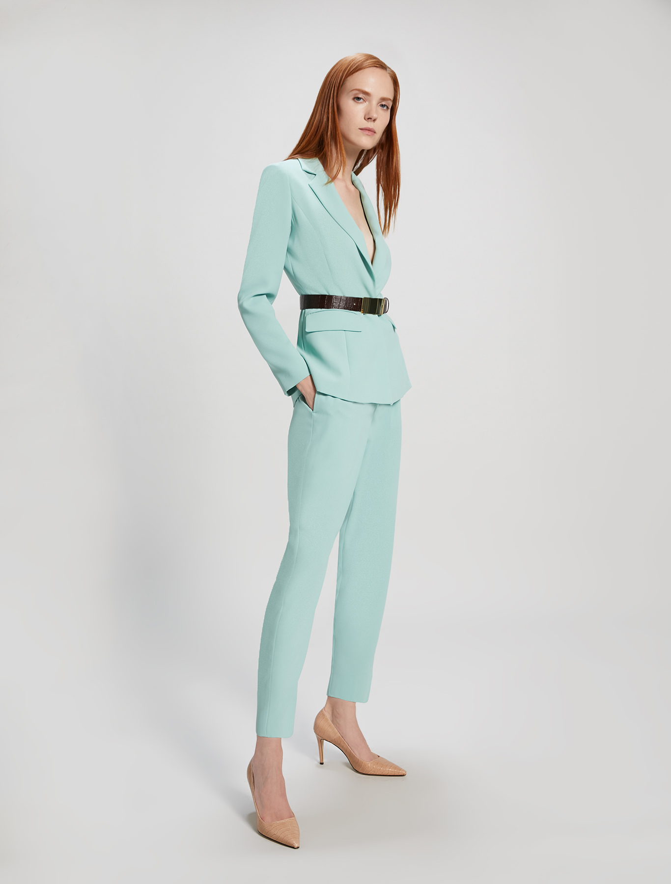Envers satin blazer, pastel green - Pennyblack Envers satin blazer - pastel green - pennyblack