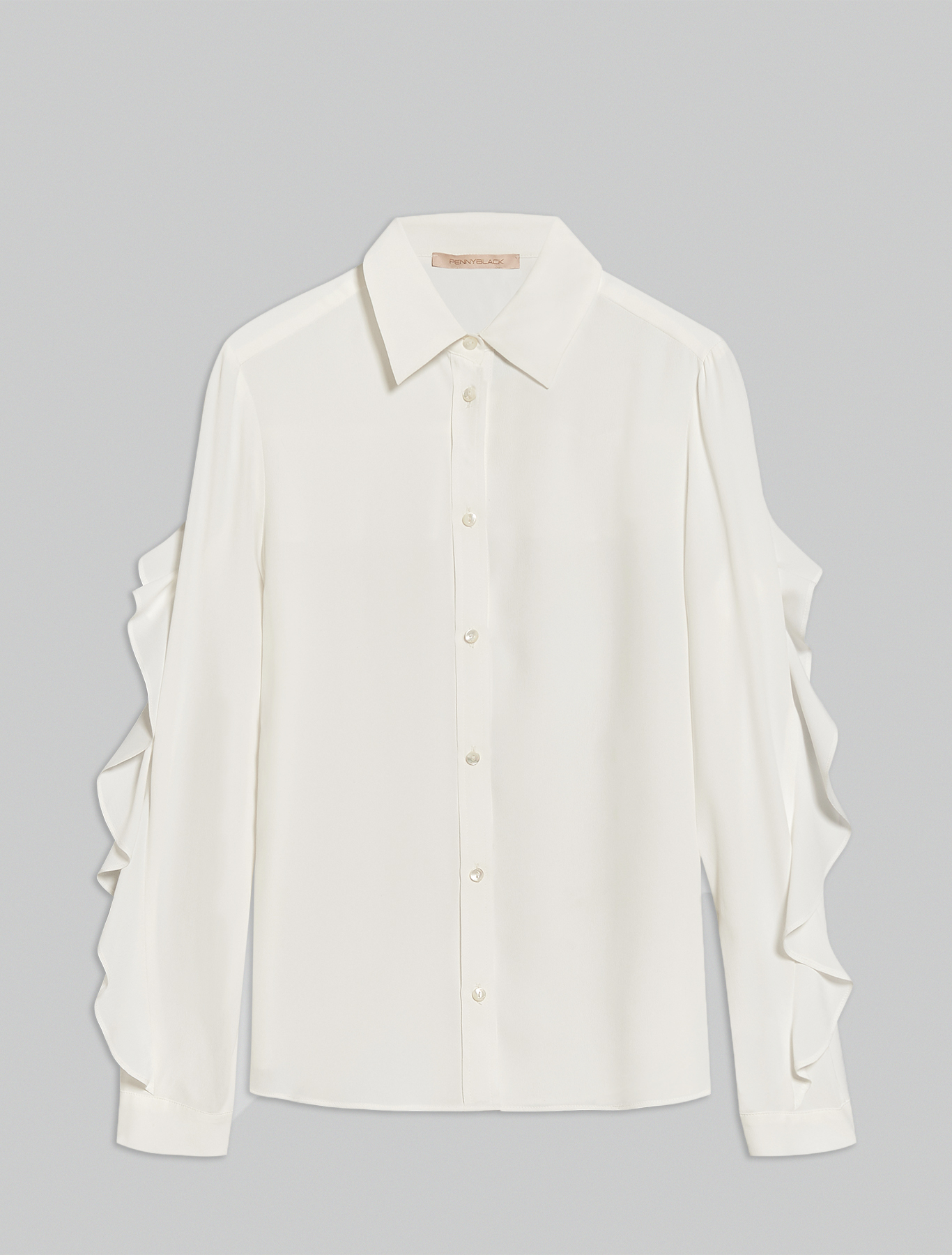 Crêpe de Chine shirt, ivory - Pennyblack Crêpe de Chine shirt - ivory - pennyblack