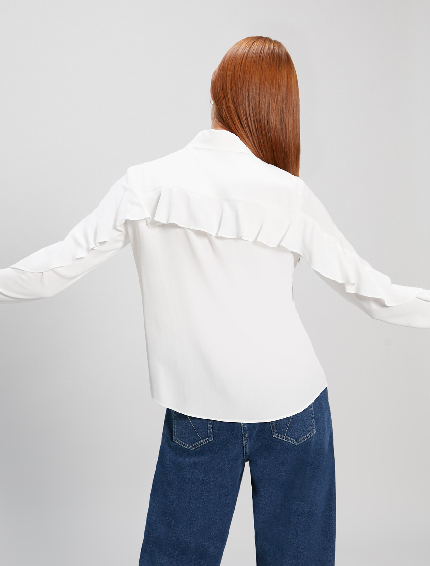 Crêpe de Chine shirt, ivory - Pennyblack Crêpe de Chine shirt - ivory - pennyblack