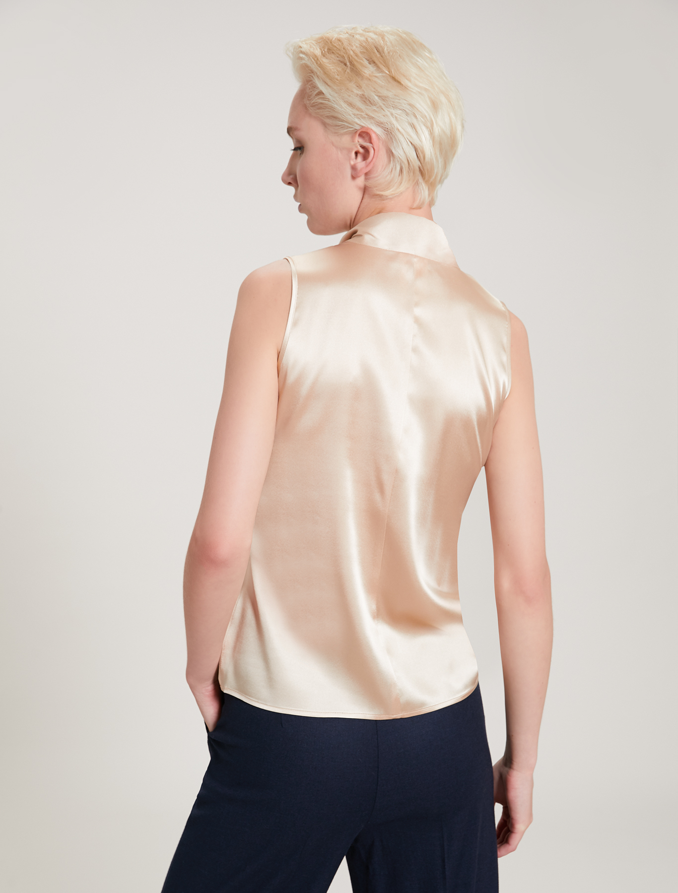 Silk satin top, beige - Pennyblack Silk satin top - beige - pennyblack