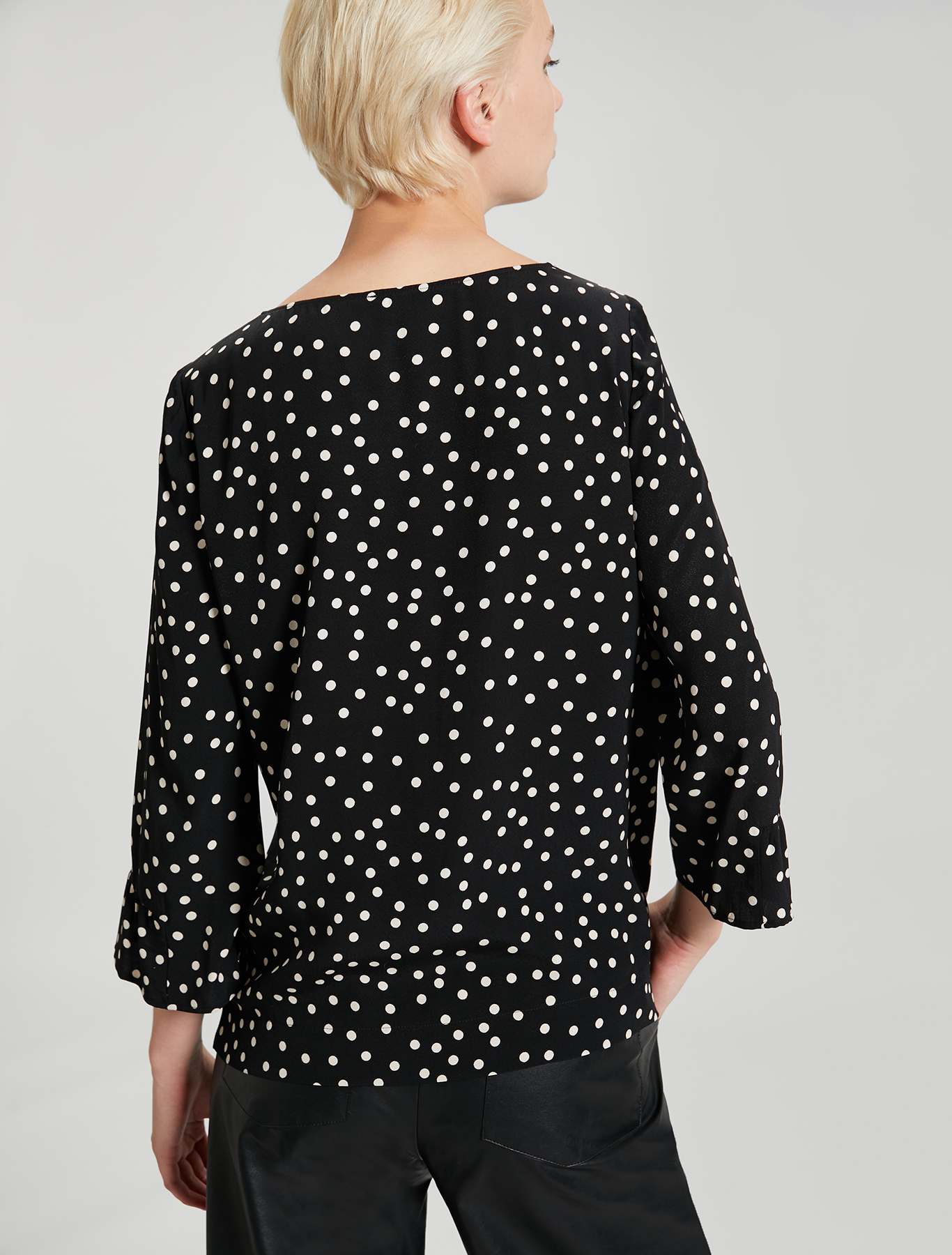 Polka dot sablé blouse, black pattern - Pennyblack Polka dot sablé blouse - black pattern - pennyblack