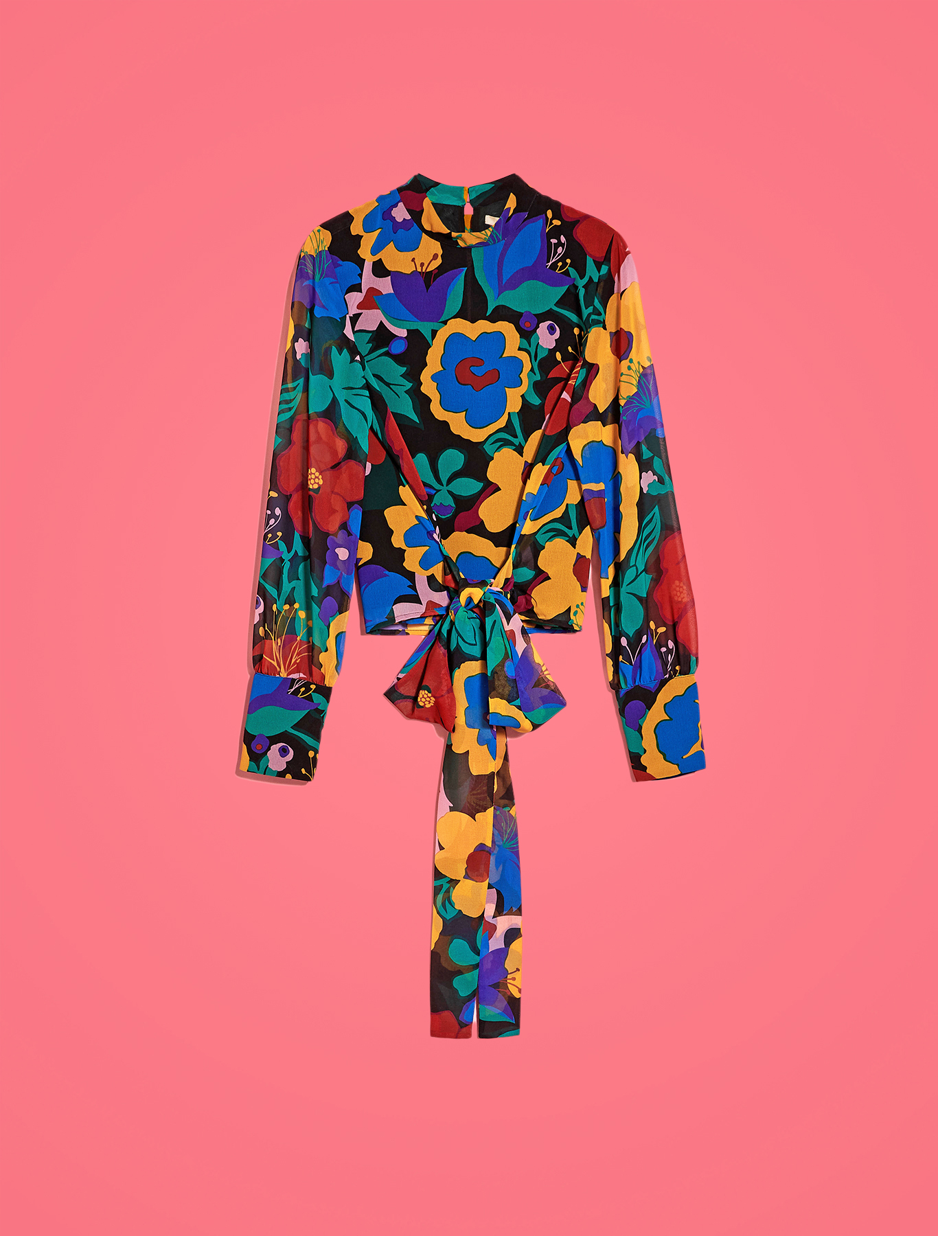 Electric Feel by Spiros Halaris Georgette blouse, rose pink pattern - Pennyblack Electric Feel by Spiros Halaris Georgette blouse - rose pink pattern - pennyblack