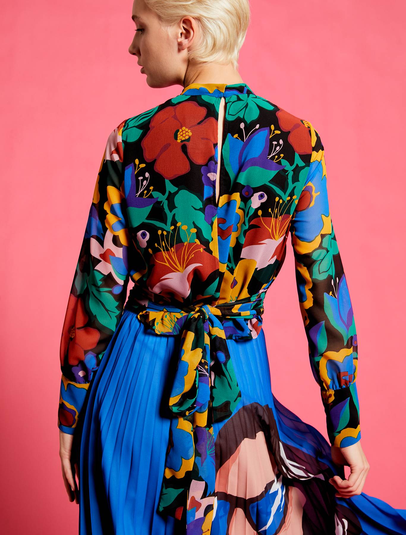 Electric Feel by Spiros Halaris Georgette blouse, rose pink pattern - Pennyblack Electric Feel by Spiros Halaris Georgette blouse - rose pink pattern - pennyblack
