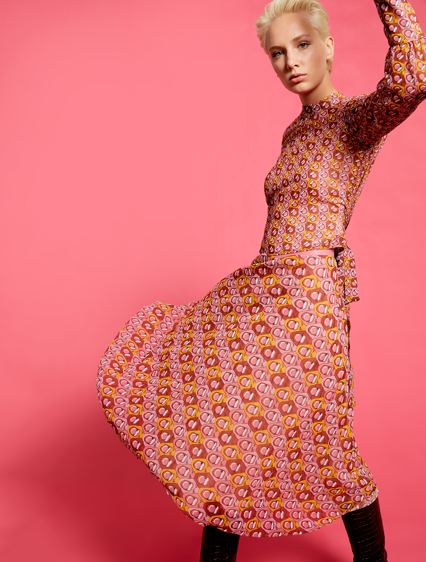 Electric Feel by Spiros Halaris Georgette blouse, coral pattern - Pennyblack Electric Feel by Spiros Halaris Georgette blouse - coral pattern - pennyblack