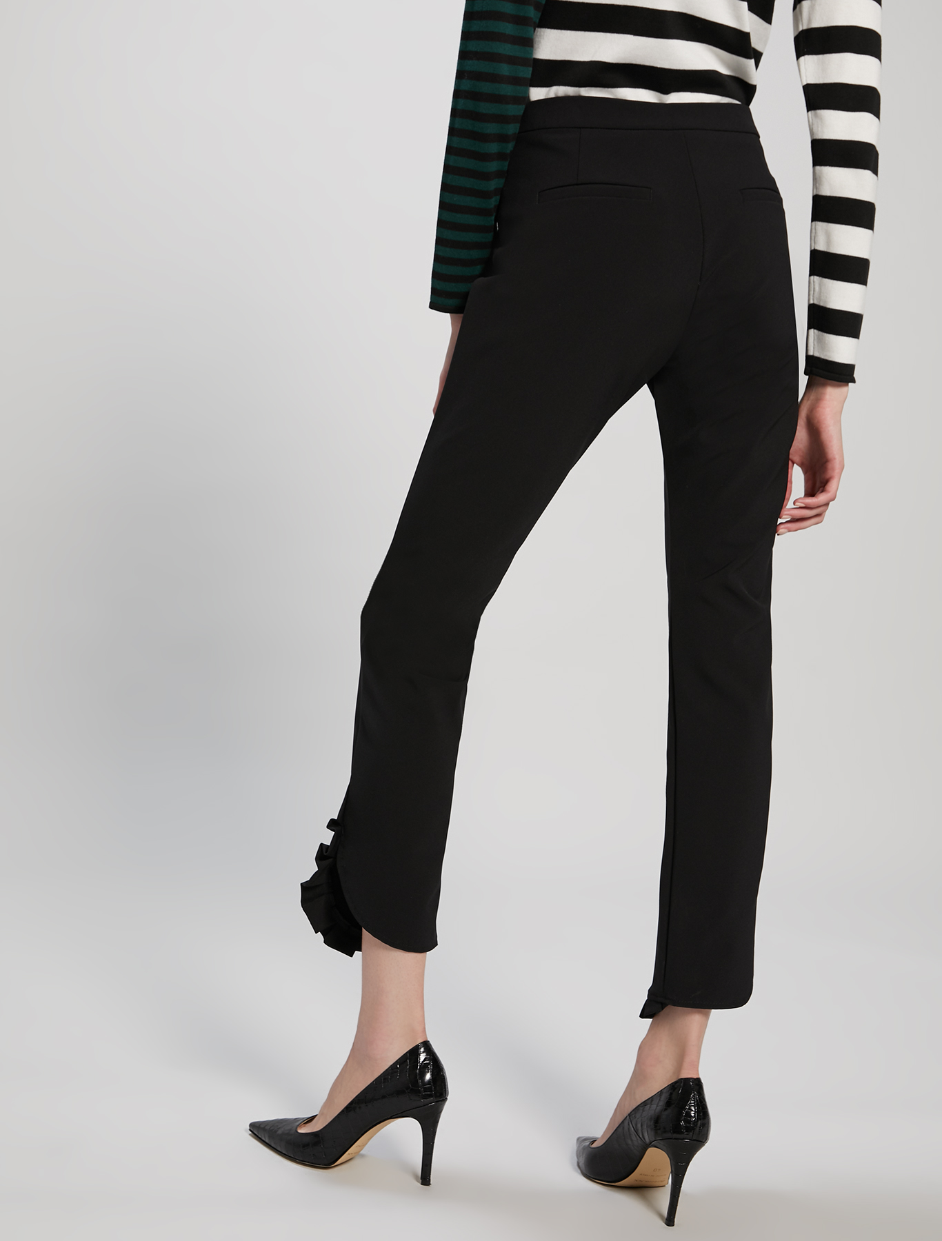 Slim-fit ruched trousers, black - Pennyblack Slim-fit ruched trousers - black - pennyblack
