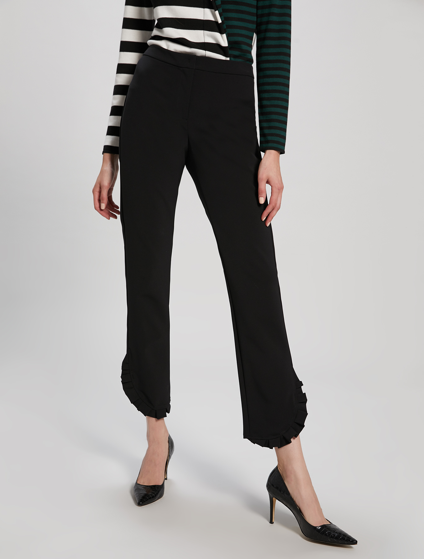 Slim-fit ruched trousers, black - Pennyblack Slim-fit ruched trousers - black - pennyblack