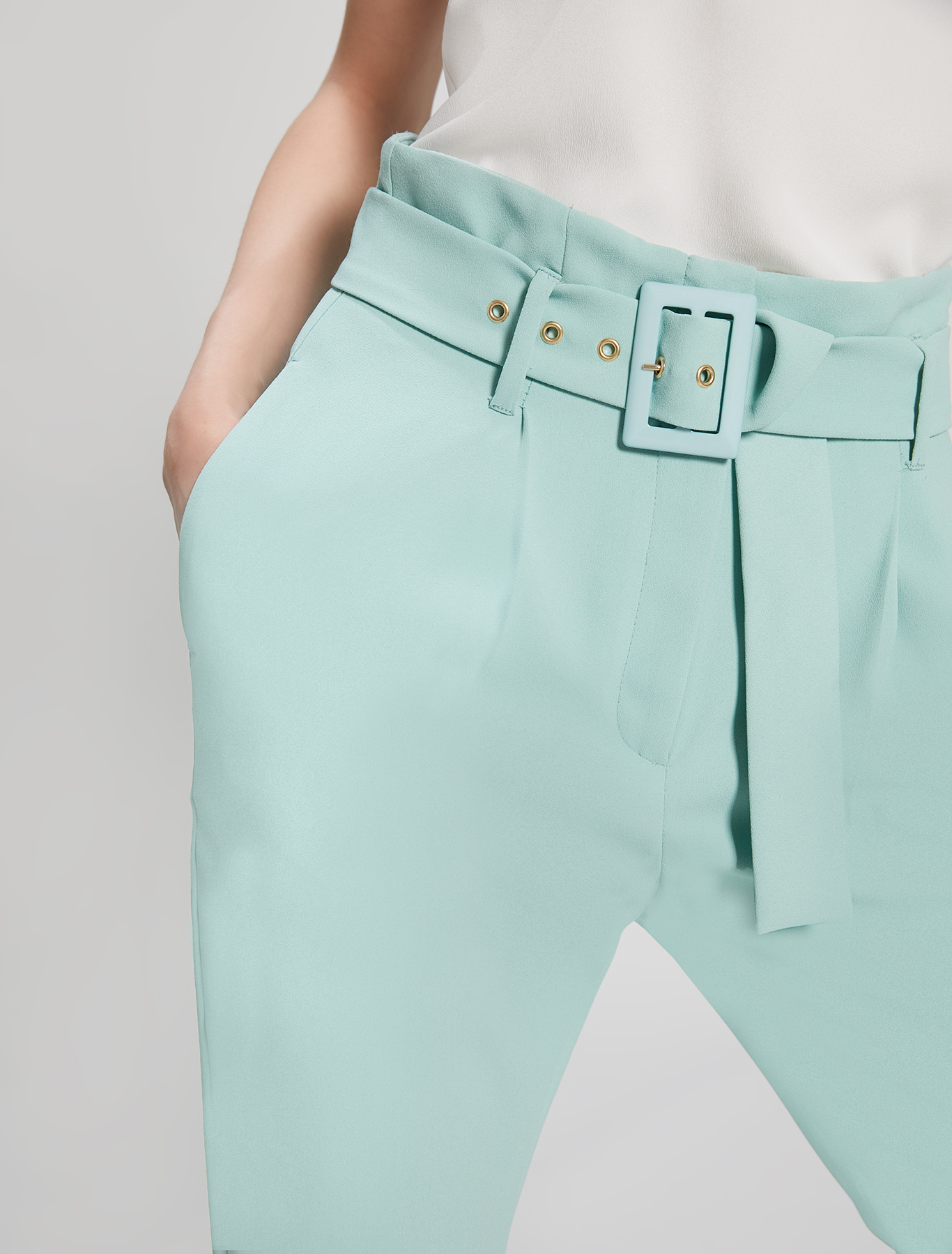 Envers satin trousers, pastel green - Pennyblack Envers satin trousers - pastel green - pennyblack