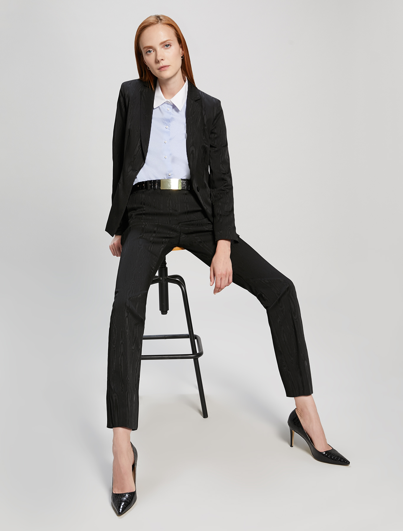 Moiré trousers, black - Pennyblack Moiré trousers - black - pennyblack