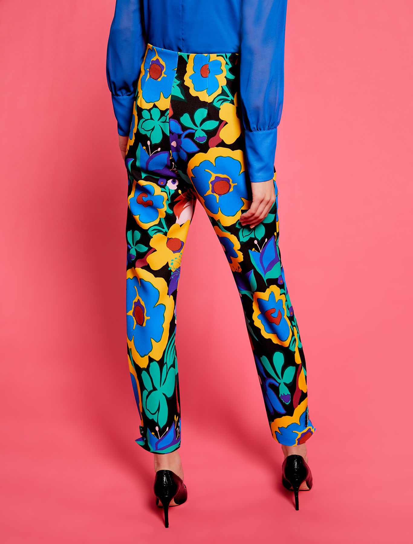 Electric Feel by Spiros Halaris slim-fit trousers, pale yellow pattern - Pennyblack Electric Feel by Spiros Halaris slim-fit trousers - pale yellow pattern - pennyblack