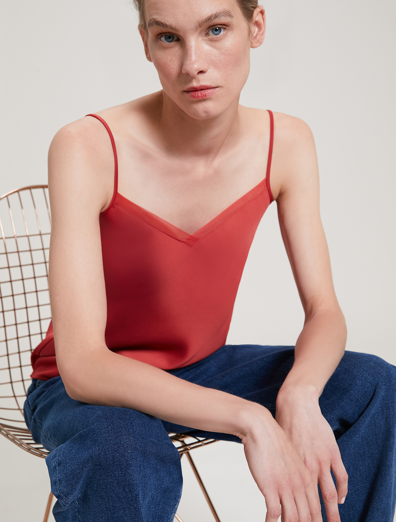 Envers satin top, old rose - Pennyblack Envers satin top - old rose - pennyblack