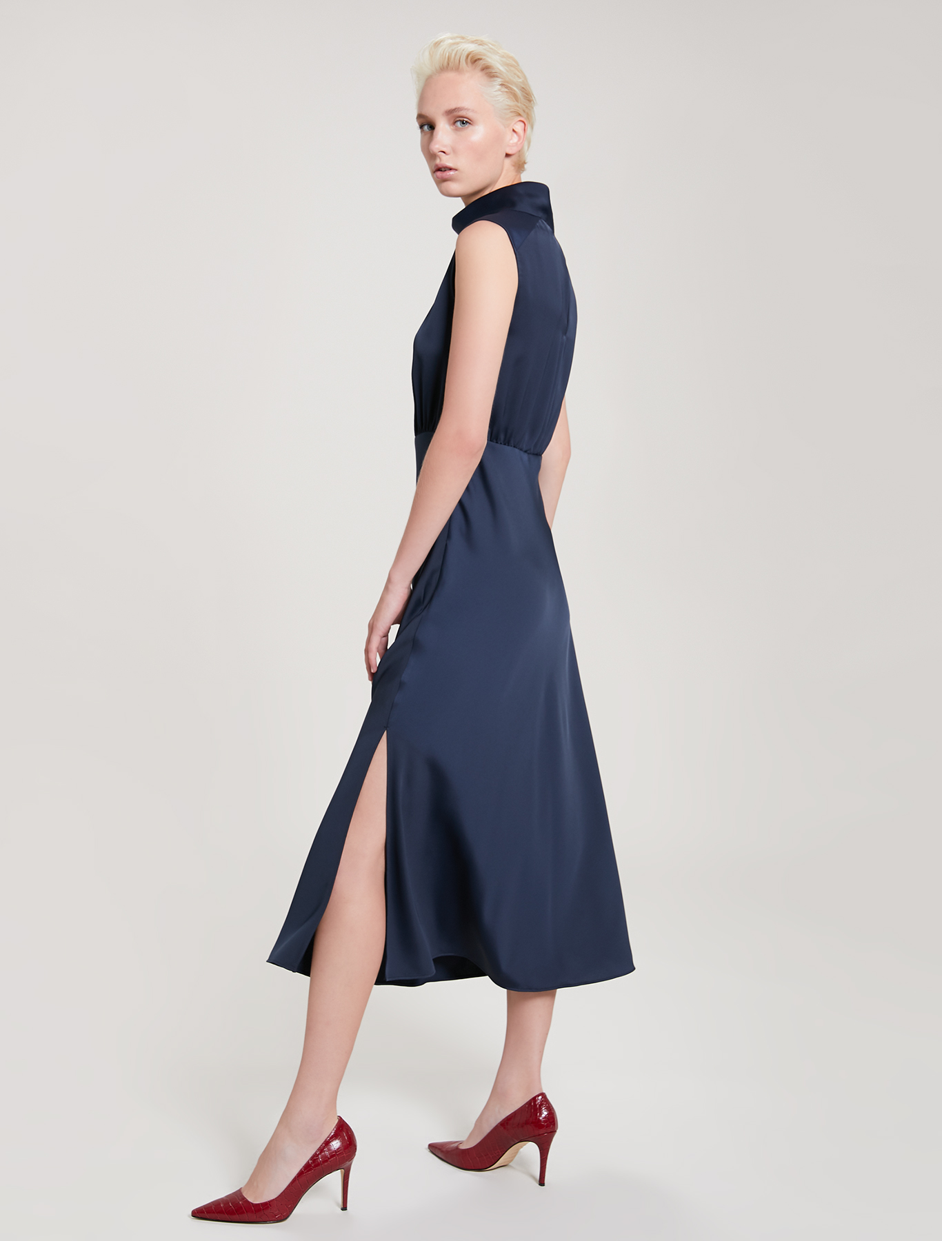 Envers satin dress, navy blue - Pennyblack Envers satin dress - navy blue - pennyblack