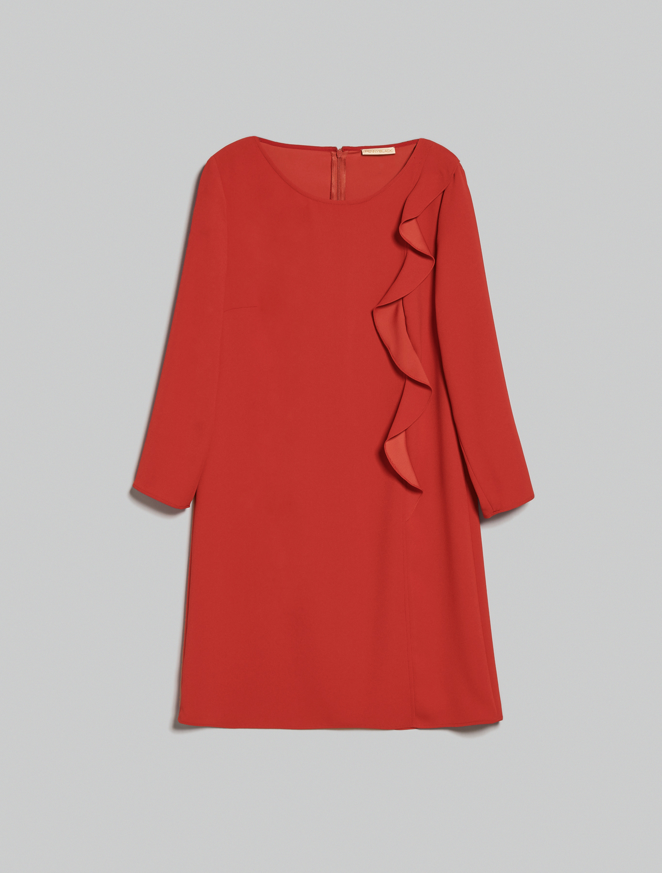 Envers satin dress with flounce, old rose - Pennyblack Envers satin dress with flounce - old rose - pennyblack