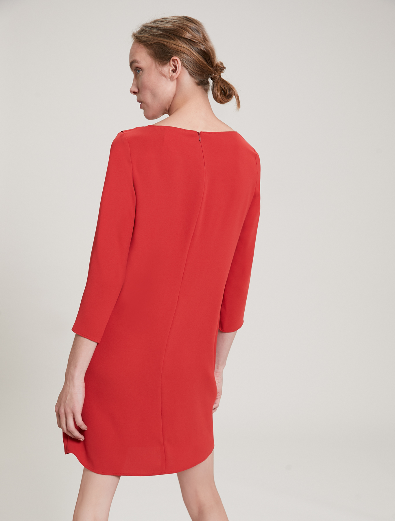 Envers satin dress with flounce, old rose - Pennyblack Envers satin dress with flounce - old rose - pennyblack