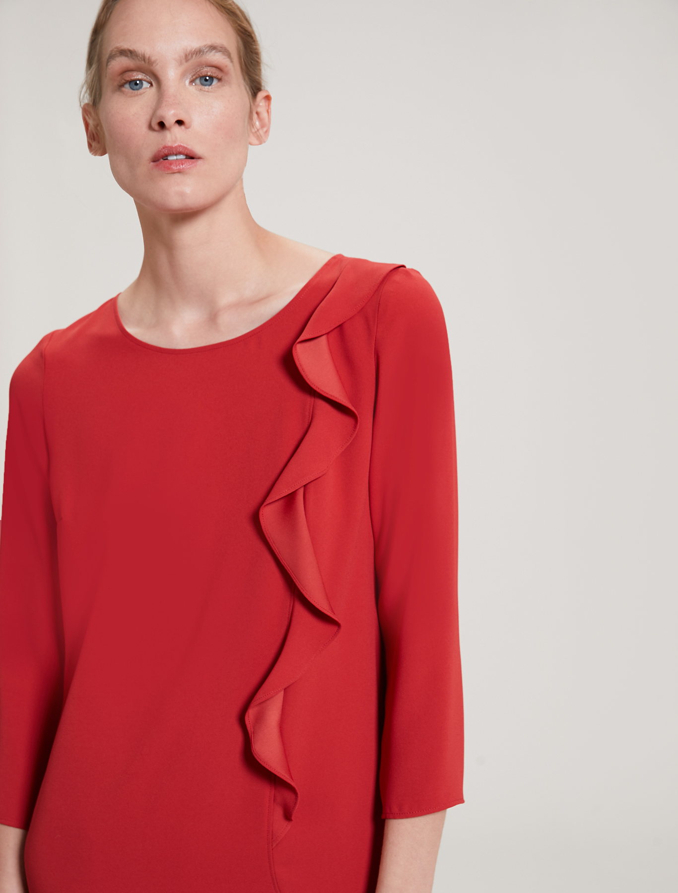 Envers satin dress with flounce, old rose - Pennyblack Envers satin dress with flounce - old rose - pennyblack
