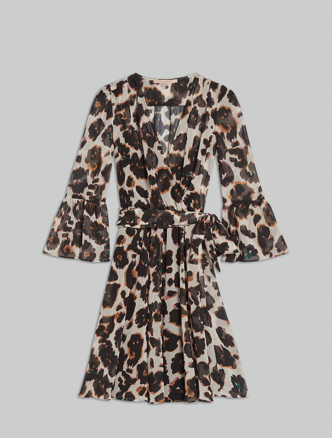 Abito in georgette camouflage, fantasia beige - Pennyblack Abito in georgette camouflage - fantasia beige - pennyblack