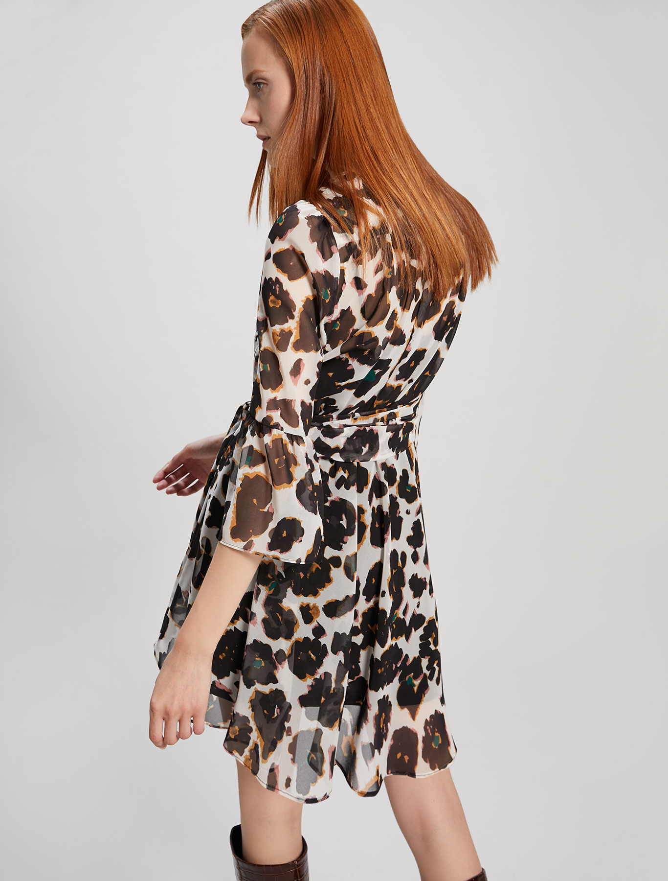 Abito in georgette camouflage, fantasia beige - Pennyblack Abito in georgette camouflage - fantasia beige - pennyblack