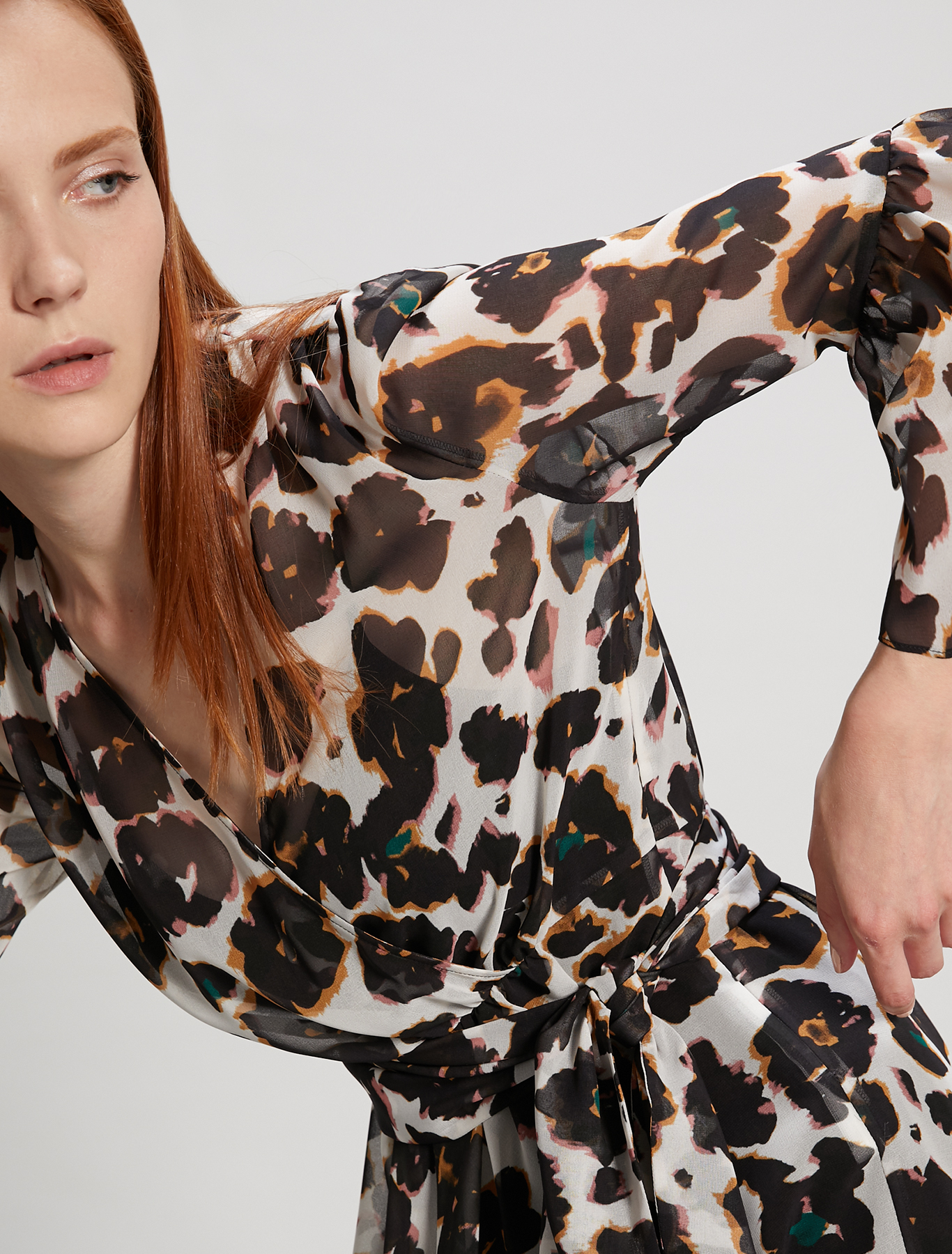 Abito in georgette camouflage, fantasia beige - Pennyblack Abito in georgette camouflage - fantasia beige - pennyblack