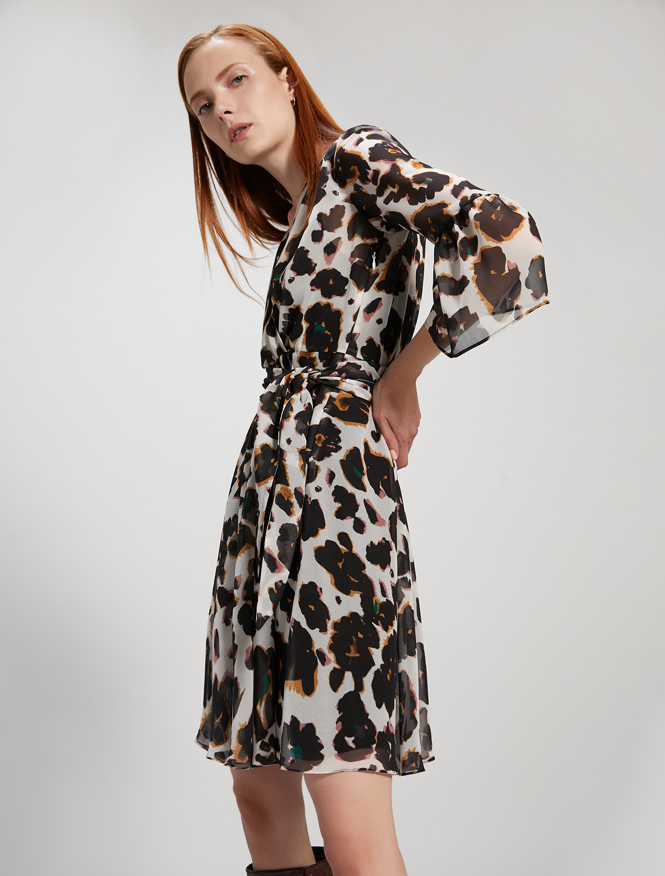 Abito in georgette camouflage, fantasia beige - Pennyblack Abito in georgette camouflage - fantasia beige - pennyblack
