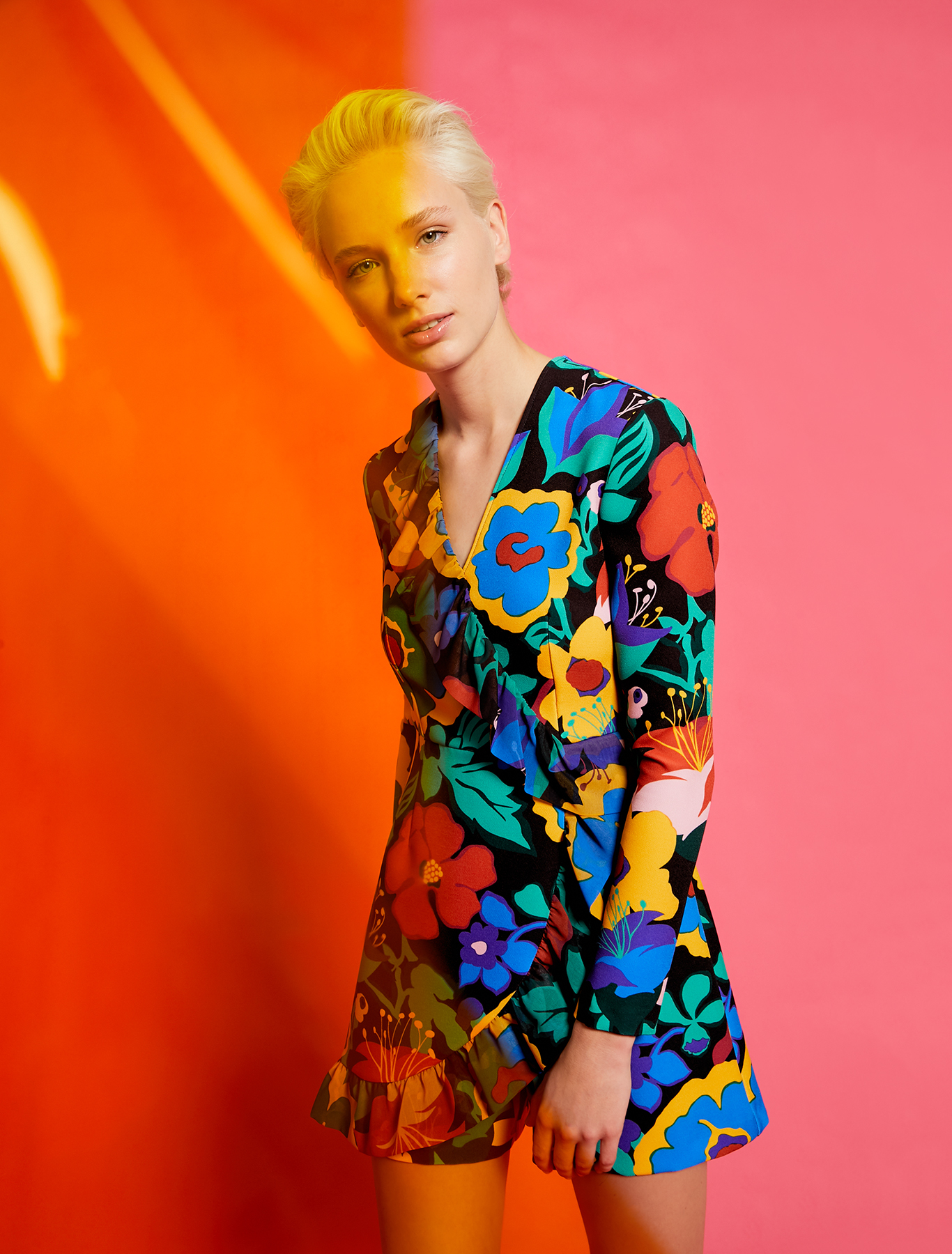 Electric Feel by Spiros Halaris mini jumpsuit, pale yellow pattern - Pennyblack Electric Feel by Spiros Halaris mini jumpsuit - pale yellow pattern - pennyblack