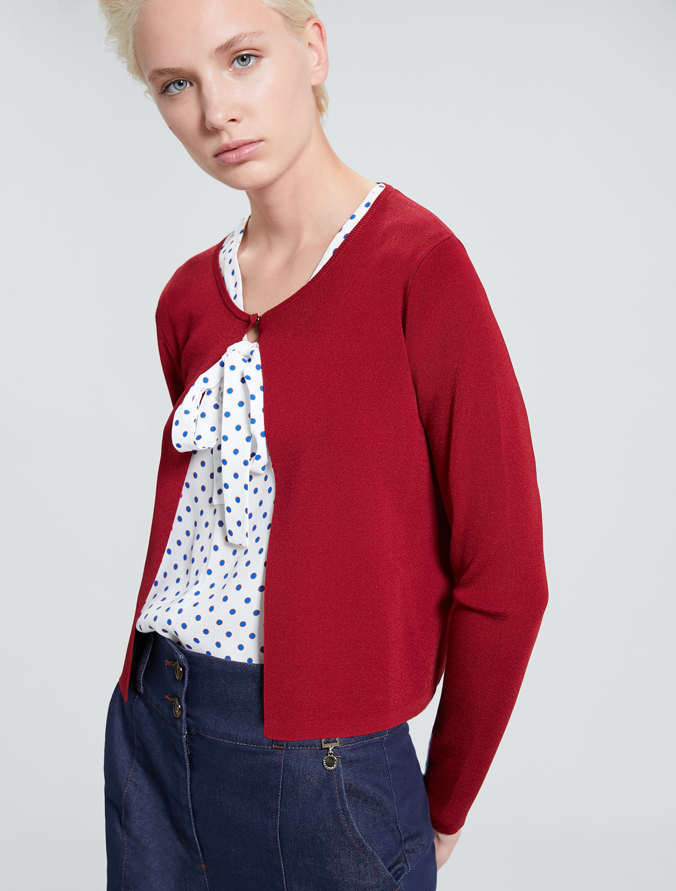 Cardigan with bijou button, red - Pennyblack Cardigan with bijou button - red - pennyblack