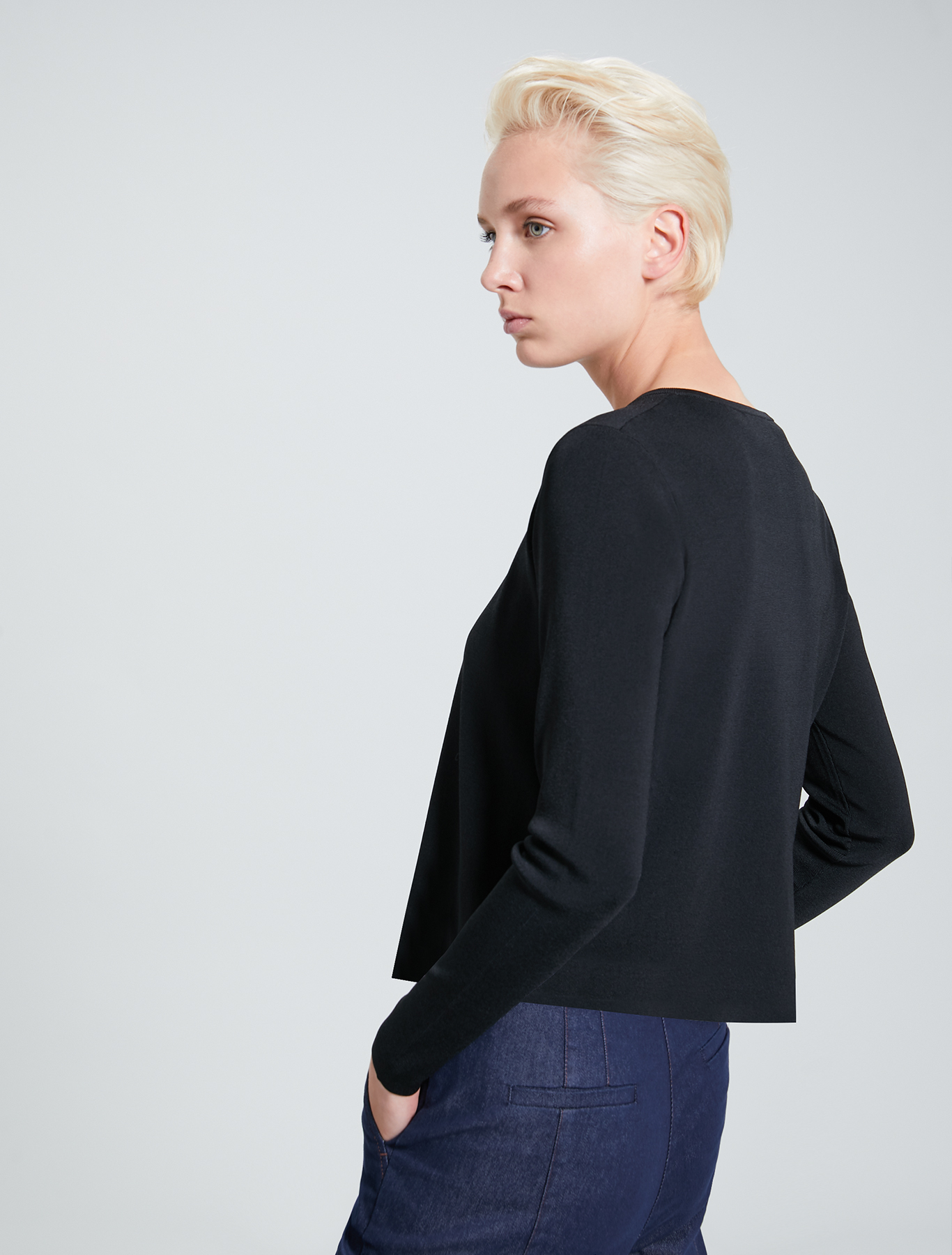 Cardigan with bijou button, black - Pennyblack Cardigan with bijou button - black - pennyblack