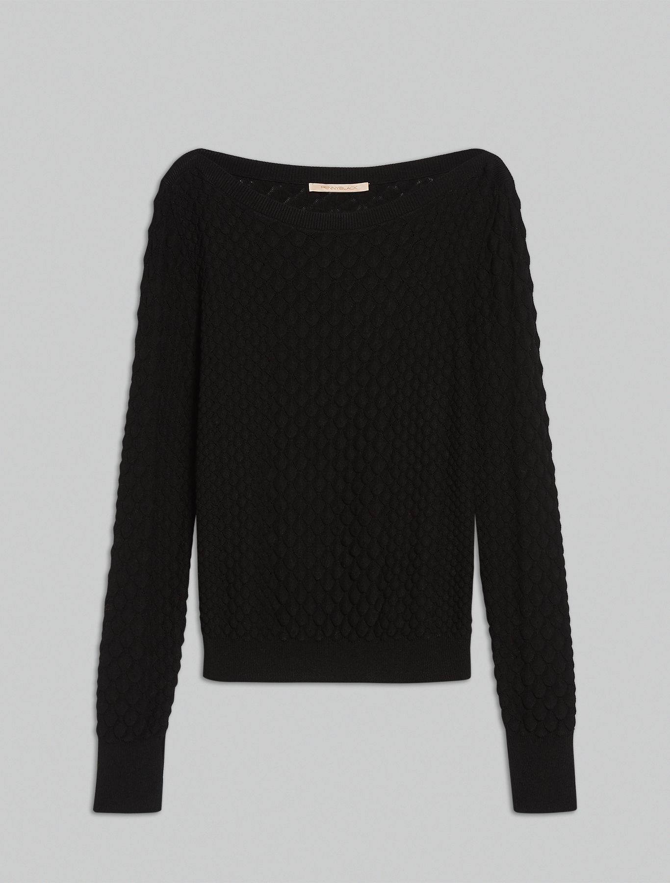 3D jacquard jumper, black - Pennyblack 3D jacquard jumper - black - pennyblack
