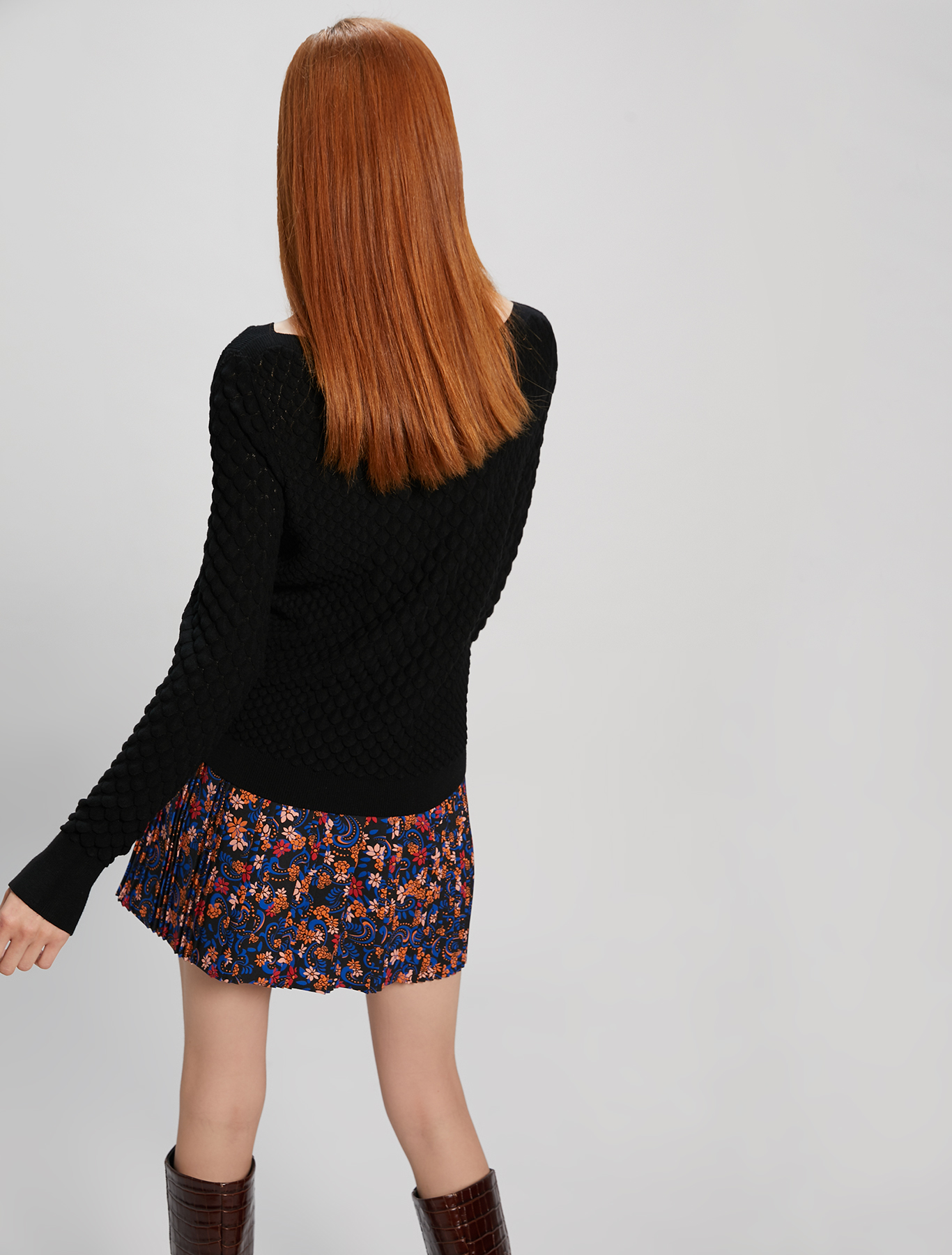 3D jacquard jumper, black - Pennyblack 3D jacquard jumper - black - pennyblack