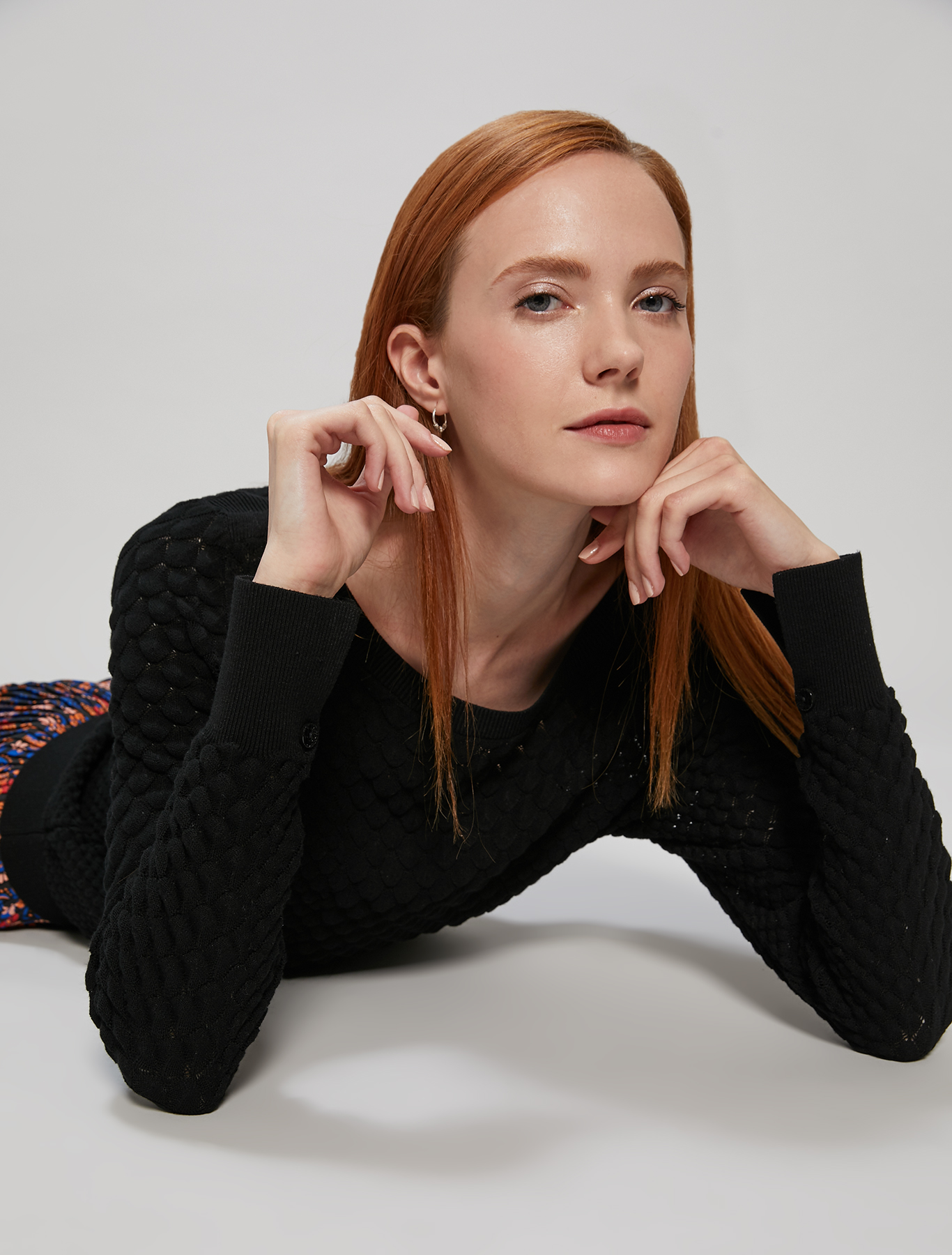 3D jacquard jumper, black - Pennyblack 3D jacquard jumper - black - pennyblack