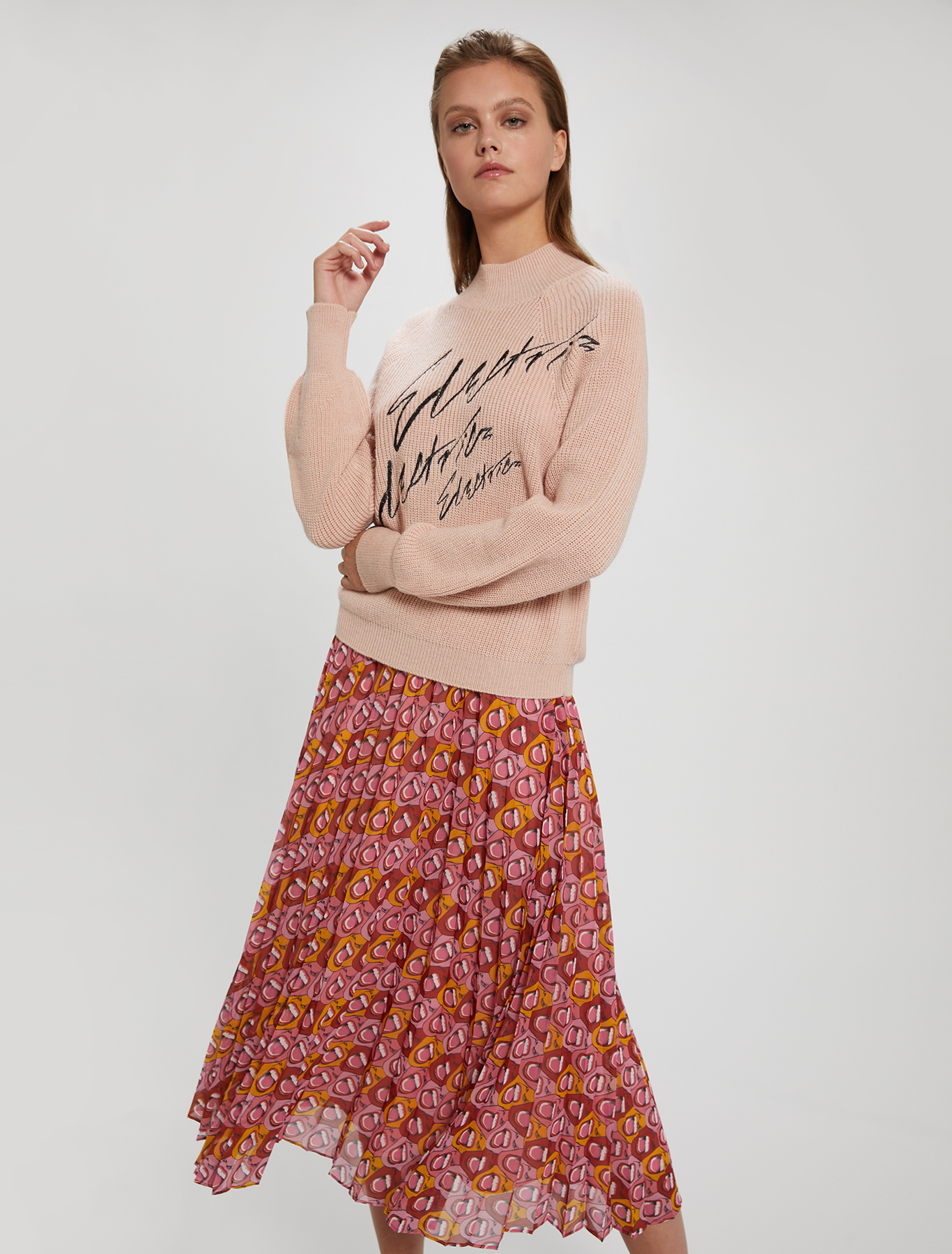 Electric Feel by Spiros Halaris embroidered jumper, pink - Pennyblack Electric Feel by Spiros Halaris embroidered jumper - pink - pennyblack