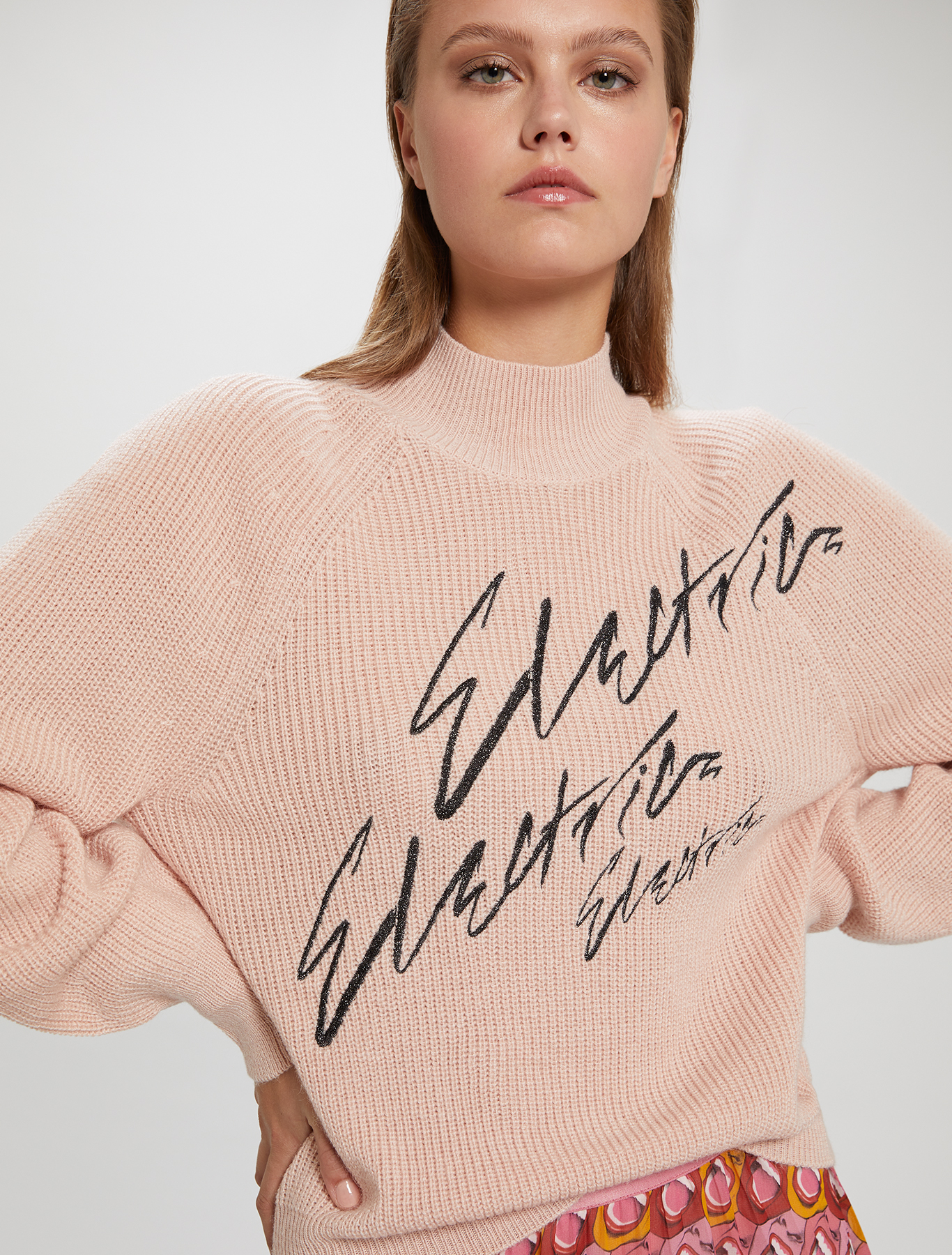 Electric Feel by Spiros Halaris embroidered jumper, pink - Pennyblack Electric Feel by Spiros Halaris embroidered jumper - pink - pennyblack