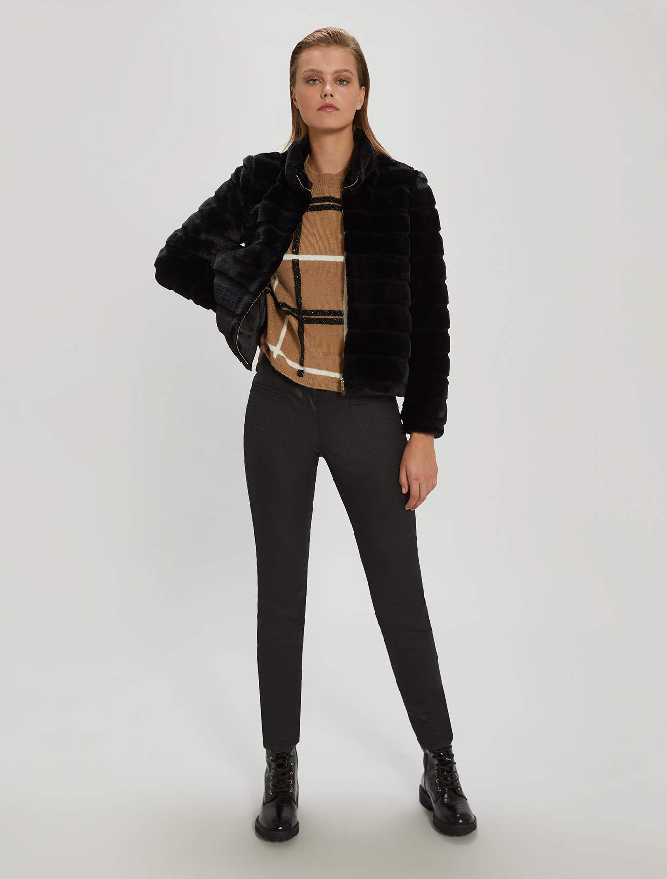 Plush jacket, black - Pennyblack Plush jacket - black - pennyblack
