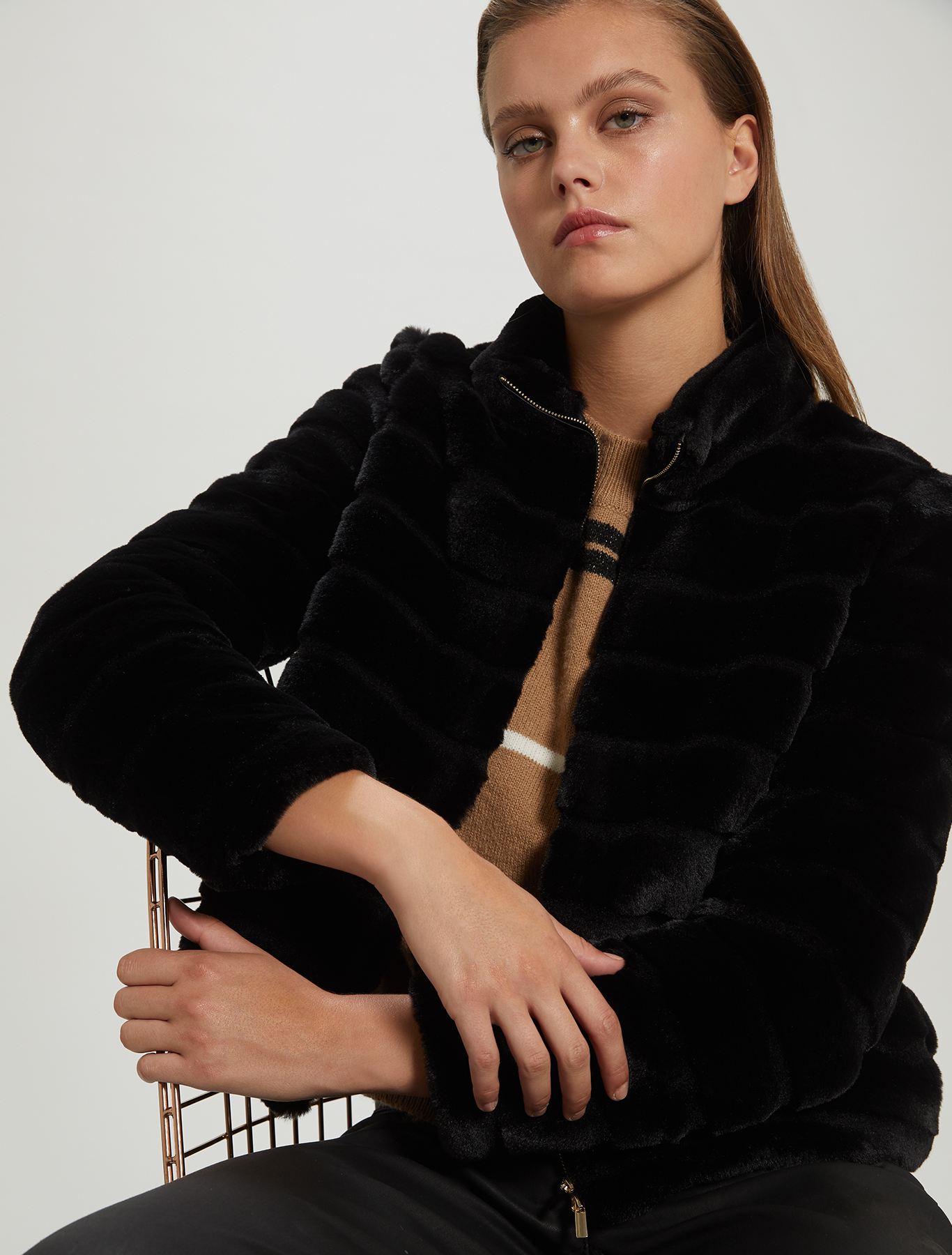 Plush jacket, black - Pennyblack Plush jacket - black - pennyblack