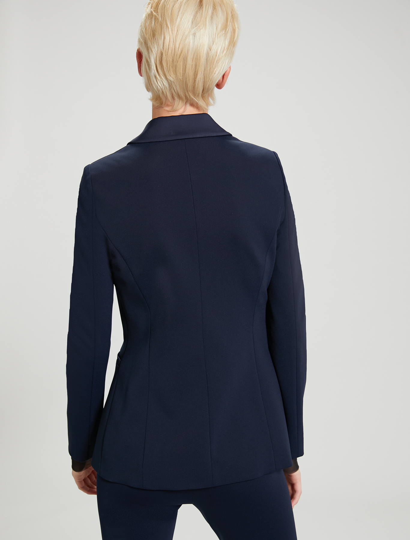 Slim-fit jersey blazer, navy blue - Pennyblack Slim-fit jersey blazer - navy blue - pennyblack