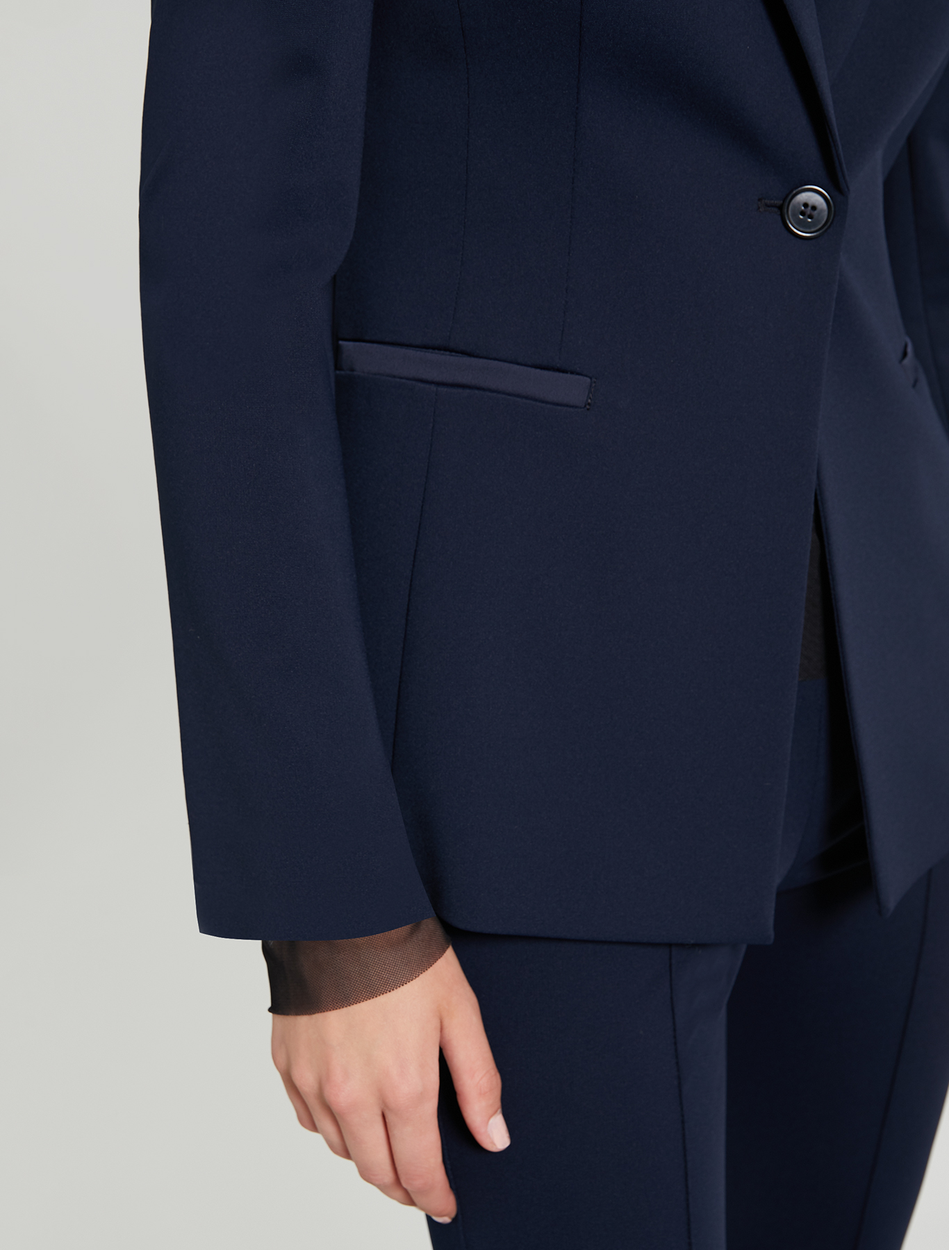 Slim-fit jersey blazer, navy blue - Pennyblack Slim-fit jersey blazer - navy blue - pennyblack
