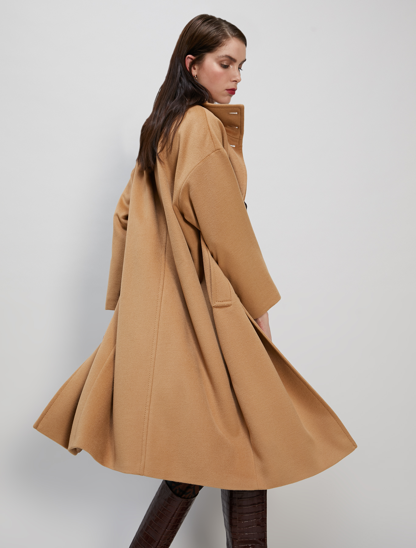 Wool velour coat, camel - Pennyblack Wool velour coat - camel - pennyblack