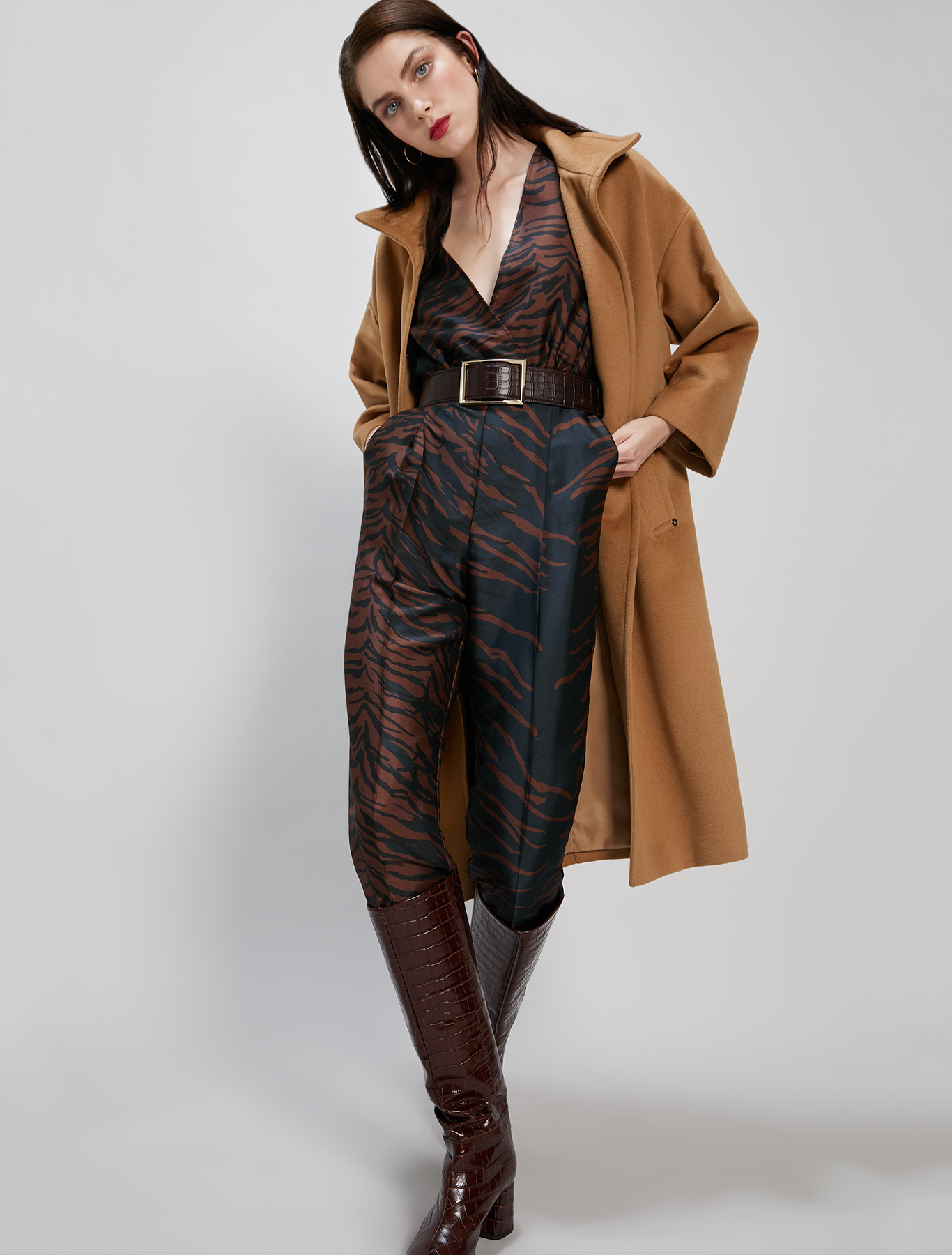 Wool velour coat, camel - Pennyblack Wool velour coat - camel - pennyblack