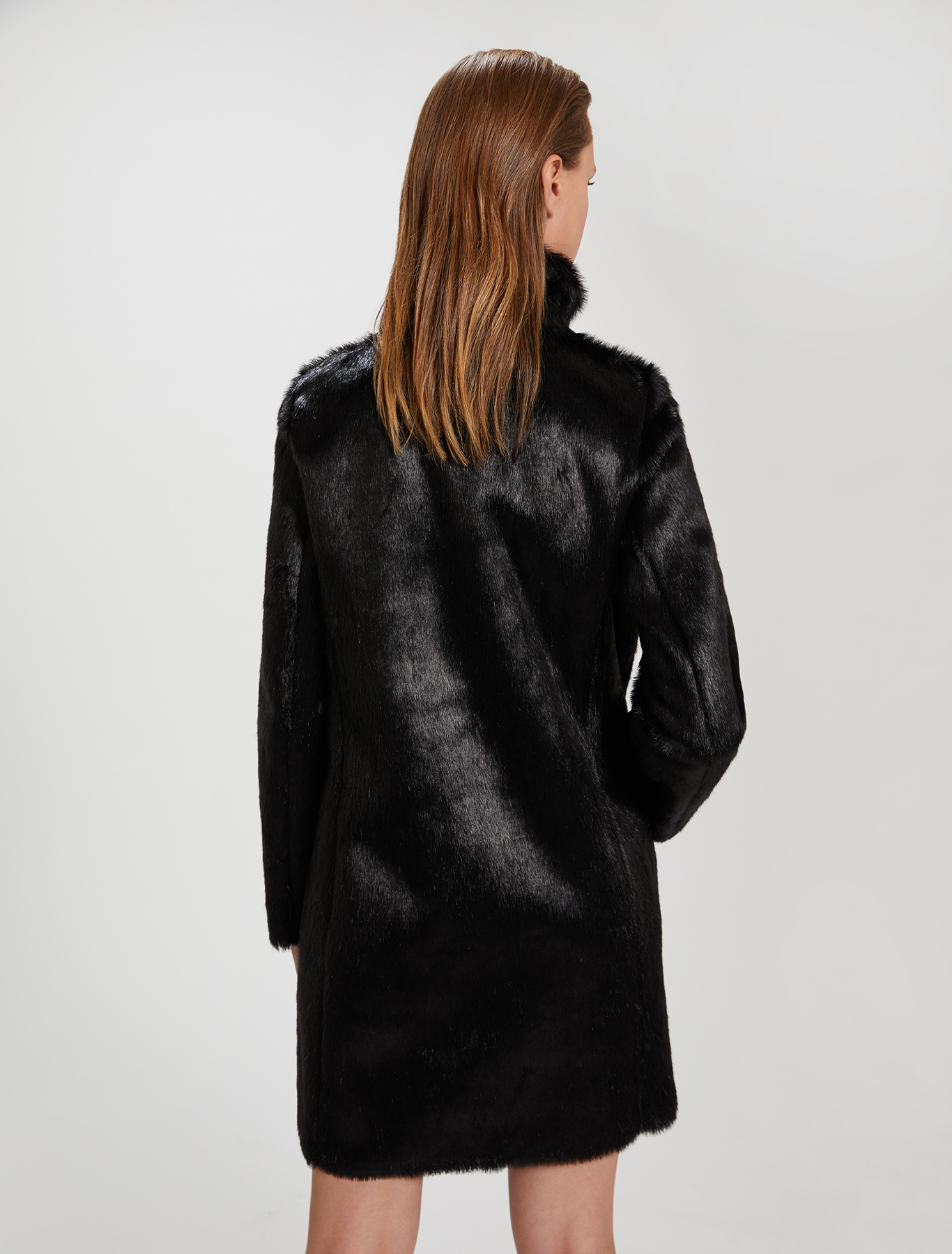Reversible plush coat, black - Pennyblack Reversible plush coat - black - pennyblack