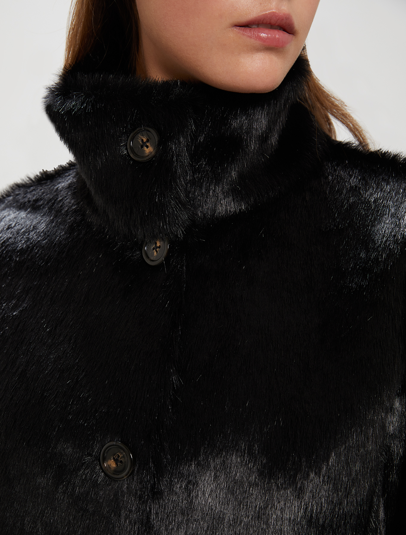 Reversible plush coat, black - Pennyblack Reversible plush coat - black - pennyblack