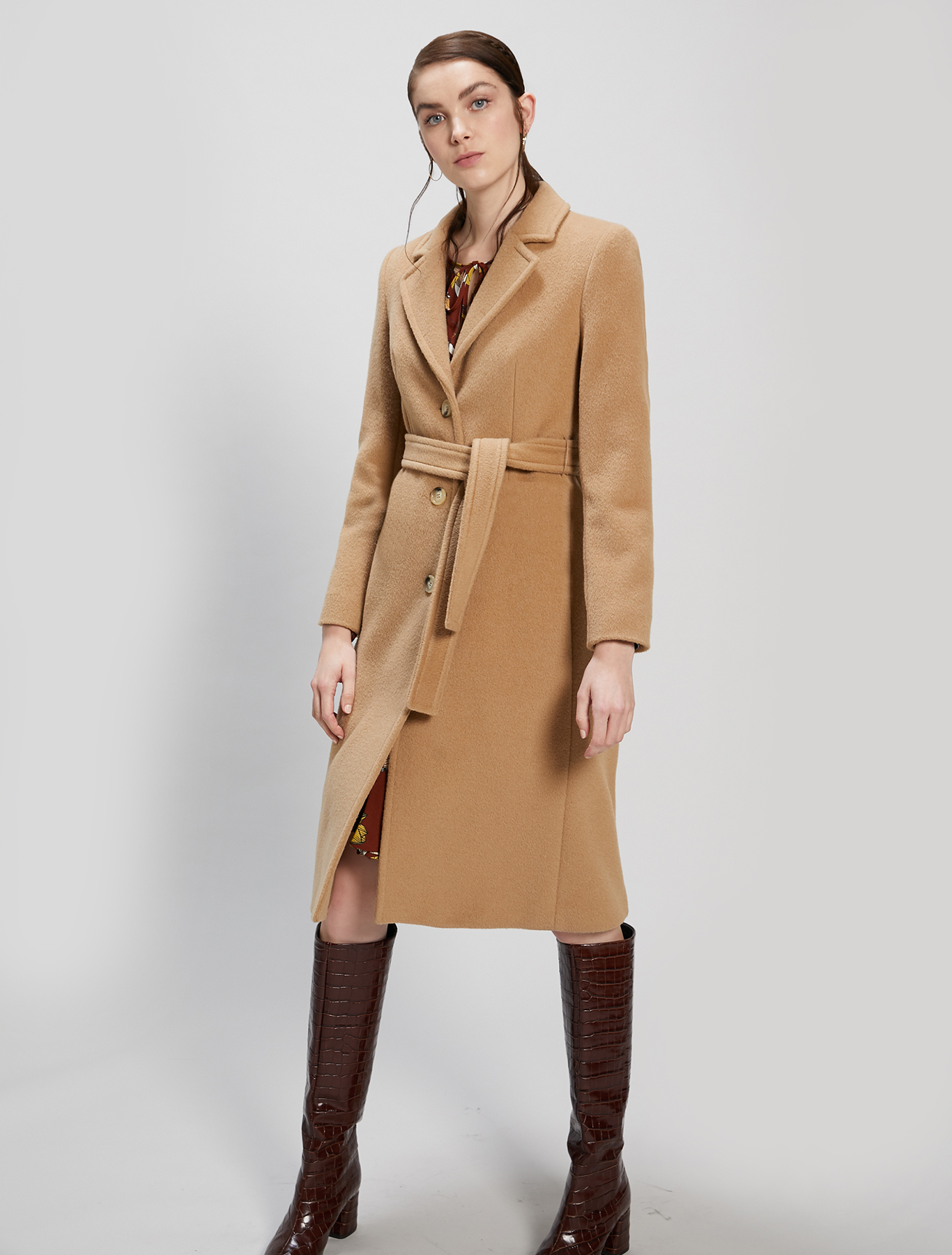 Alpaca and wool coat, beige - Pennyblack Alpaca and wool coat - beige - pennyblack