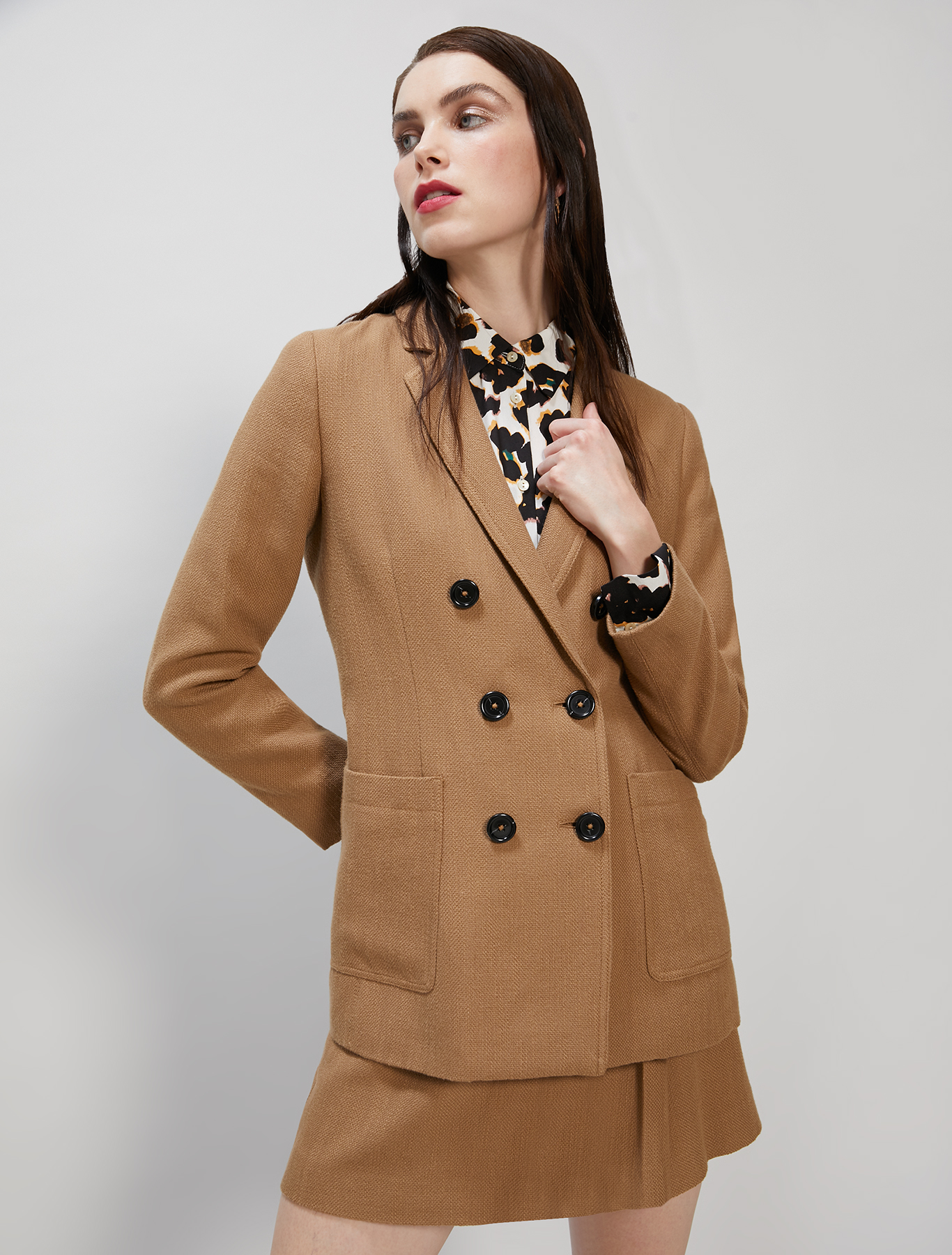 Basketweave blazer, camel - Pennyblack Basketweave blazer - camel - pennyblack