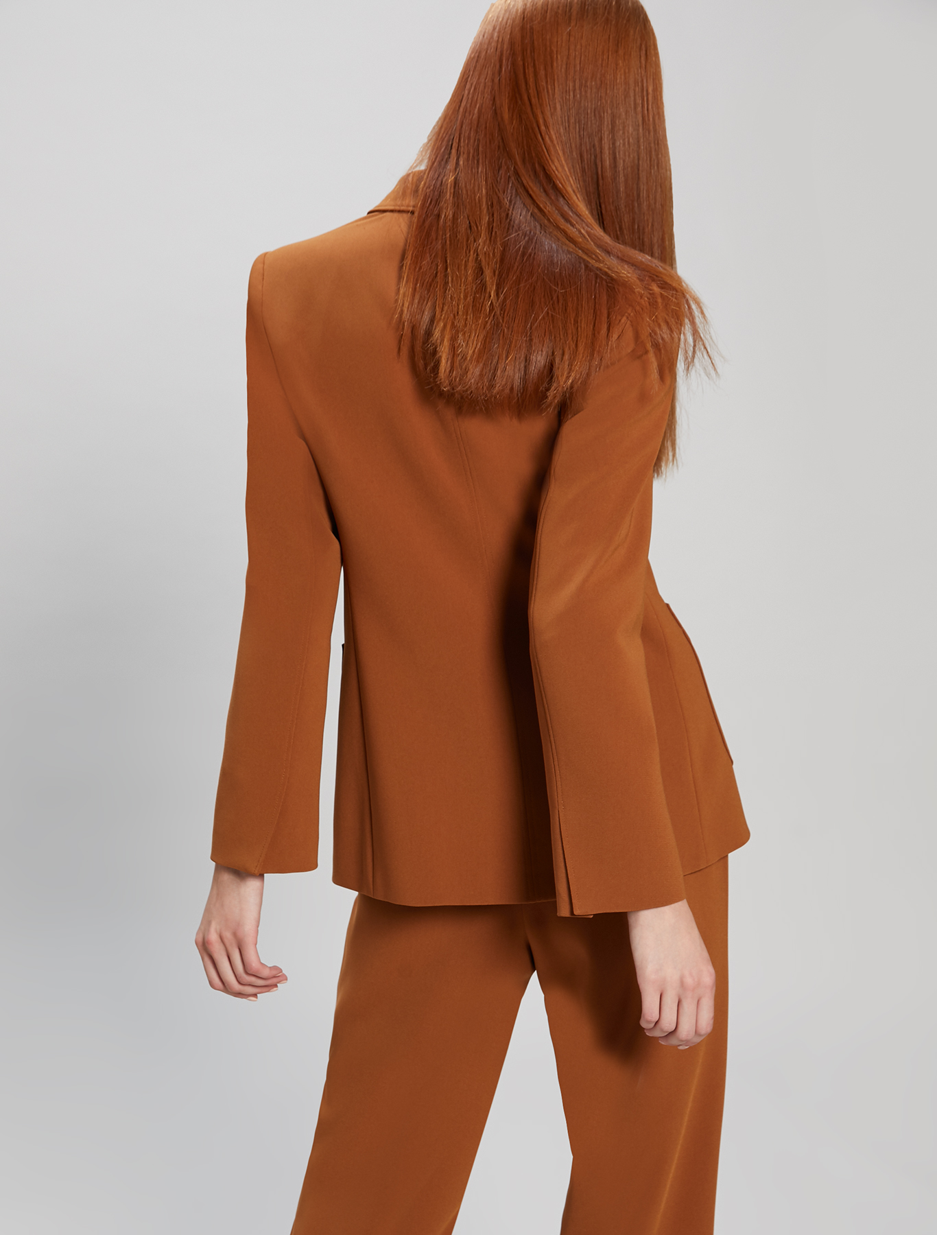 Flowing double-breasted blazer, bronze - Pennyblack Flowing double-breasted blazer - bronze - pennyblack