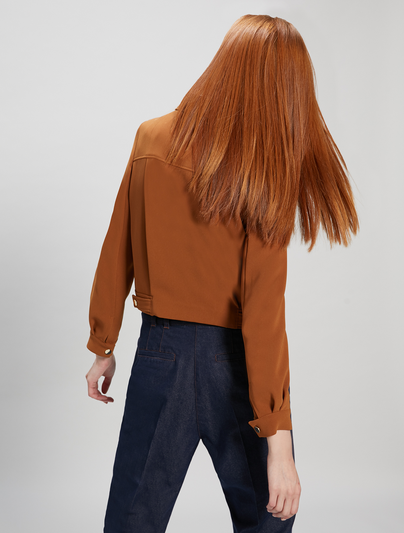 Jacket in flowing fabric, bronze - Pennyblack Jacket in flowing fabric - bronze - pennyblack