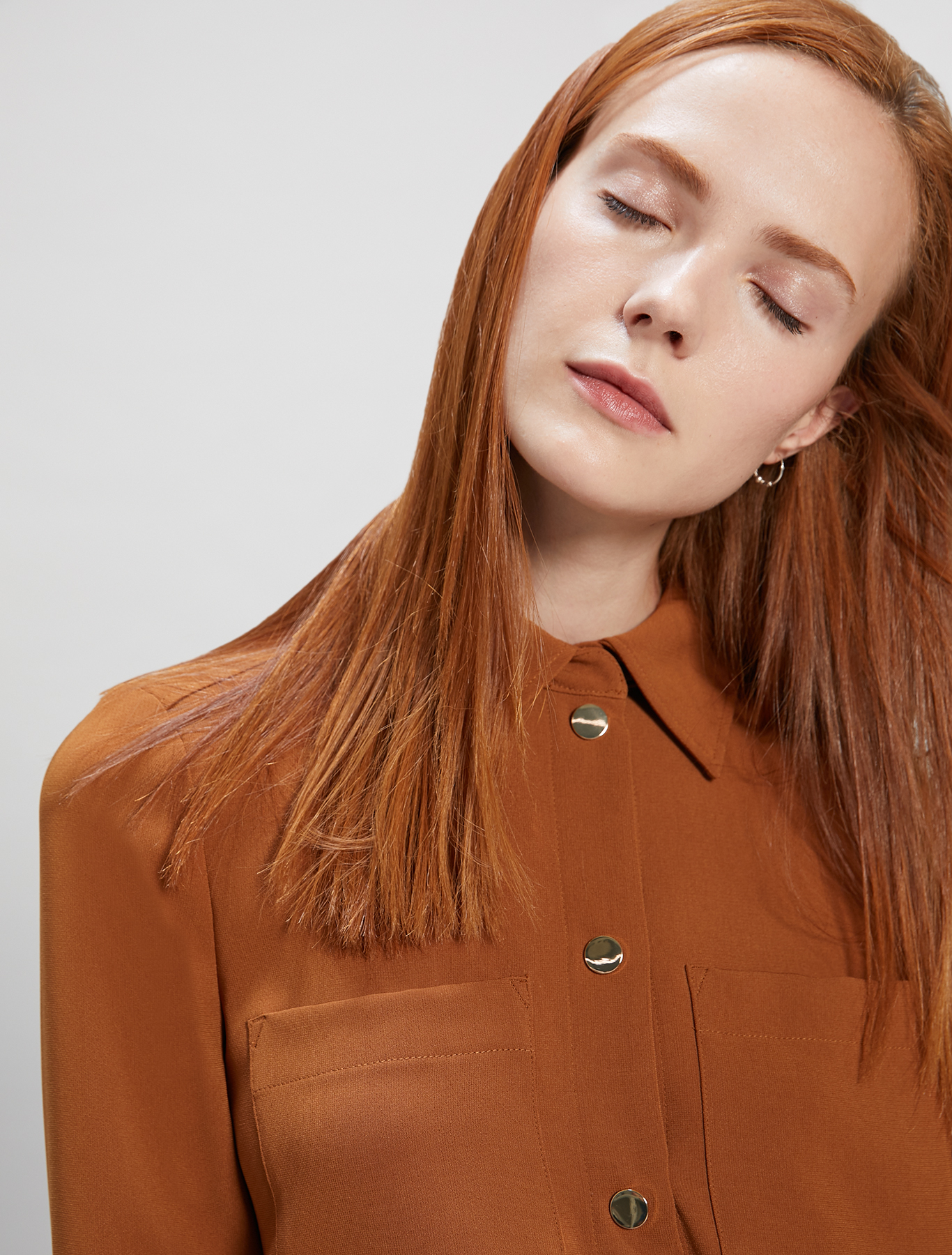 Jacket in flowing fabric, bronze - Pennyblack Jacket in flowing fabric - bronze - pennyblack