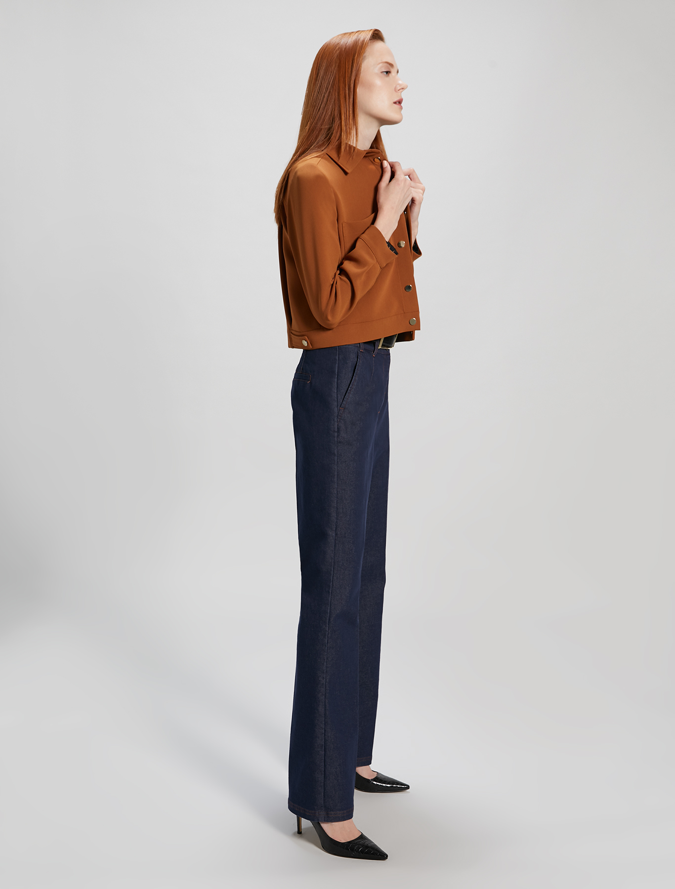 Jacket in flowing fabric, bronze - Pennyblack Jacket in flowing fabric - bronze - pennyblack
