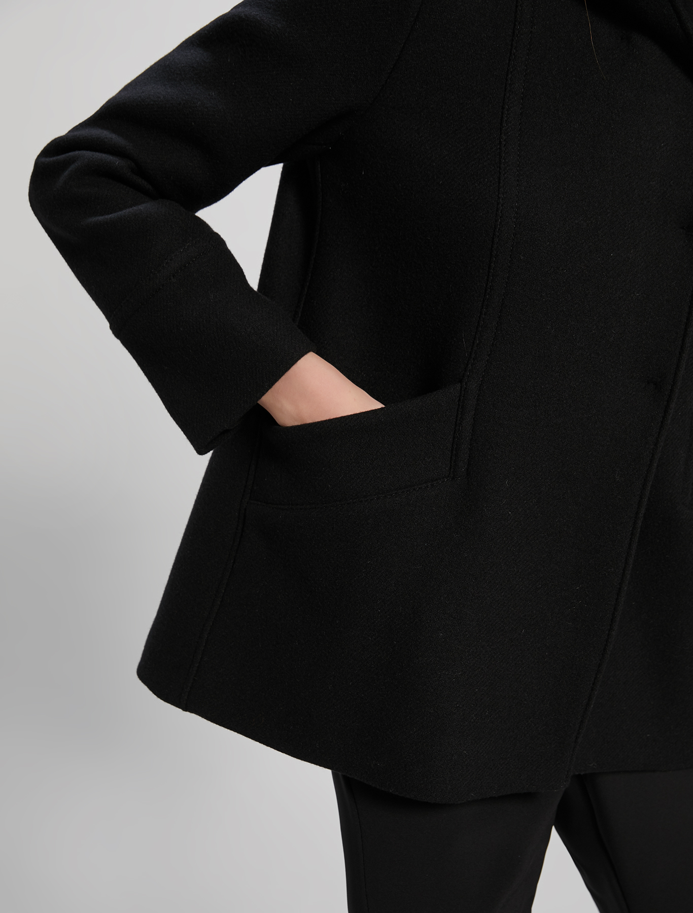 Cloth pea coat, black - Pennyblack Cloth pea coat - black - pennyblack