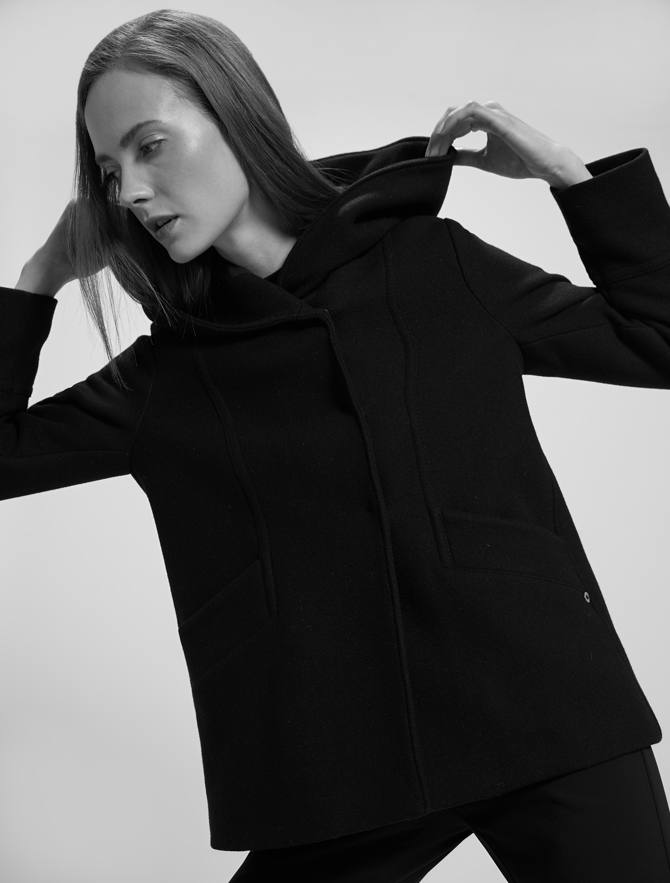 Cloth pea coat, black - Pennyblack Cloth pea coat - black - pennyblack