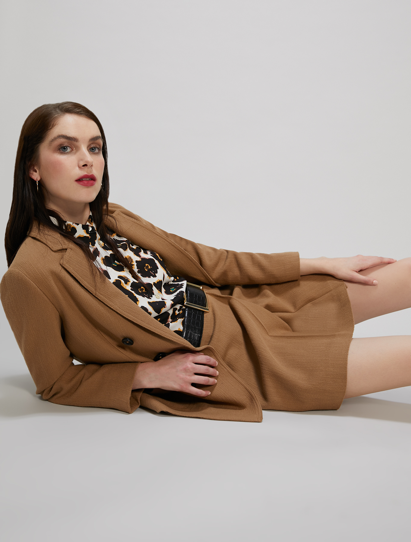 Basketweave skirt, camel - Pennyblack Basketweave skirt - camel - pennyblack