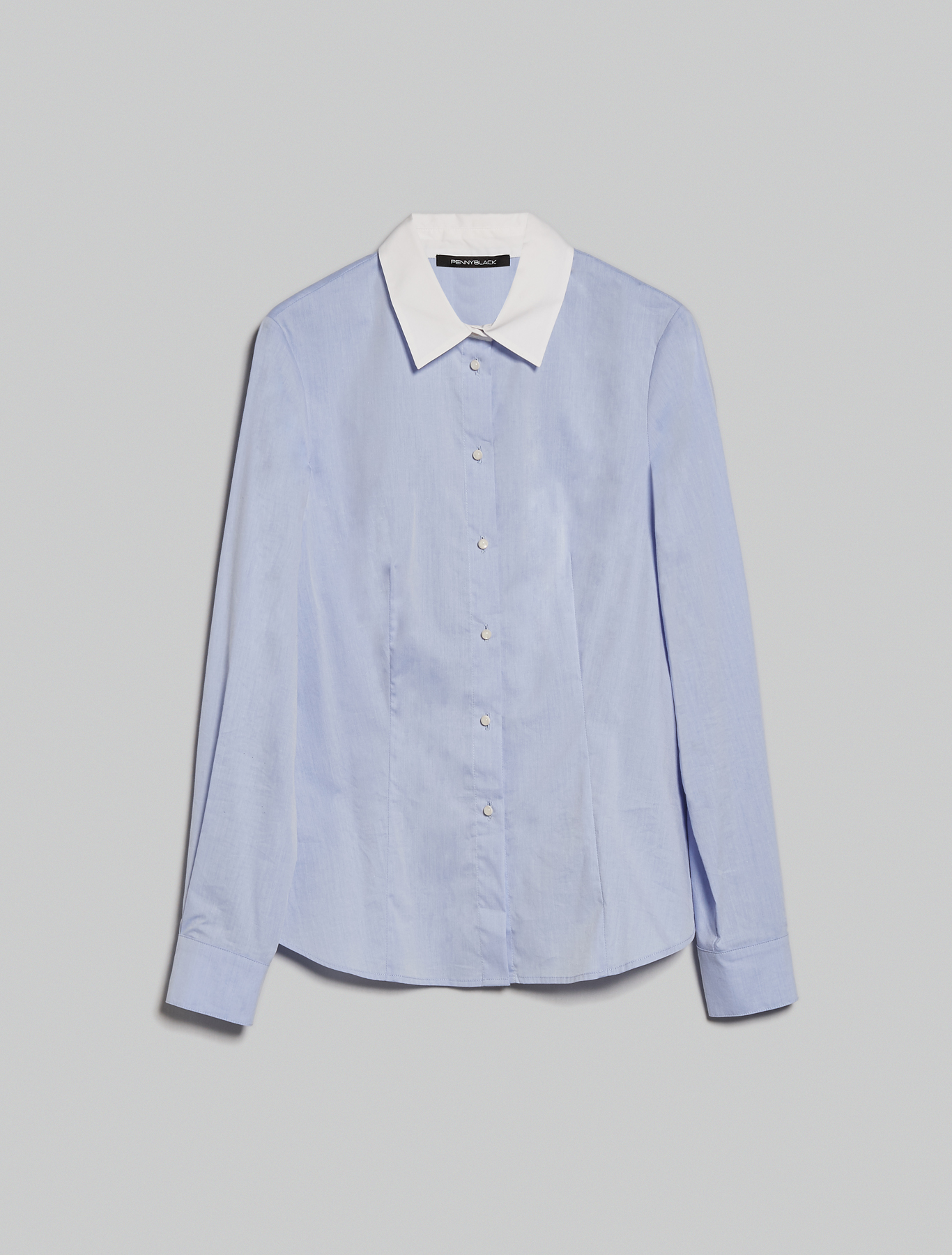 Contrasting collar shirt, light blue - Pennyblack Contrasting collar shirt - light blue - pennyblack