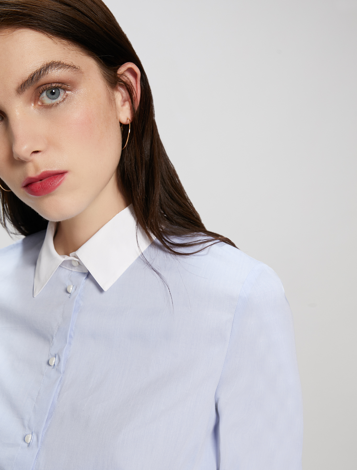 Contrasting collar shirt, light blue - Pennyblack Contrasting collar shirt - light blue - pennyblack