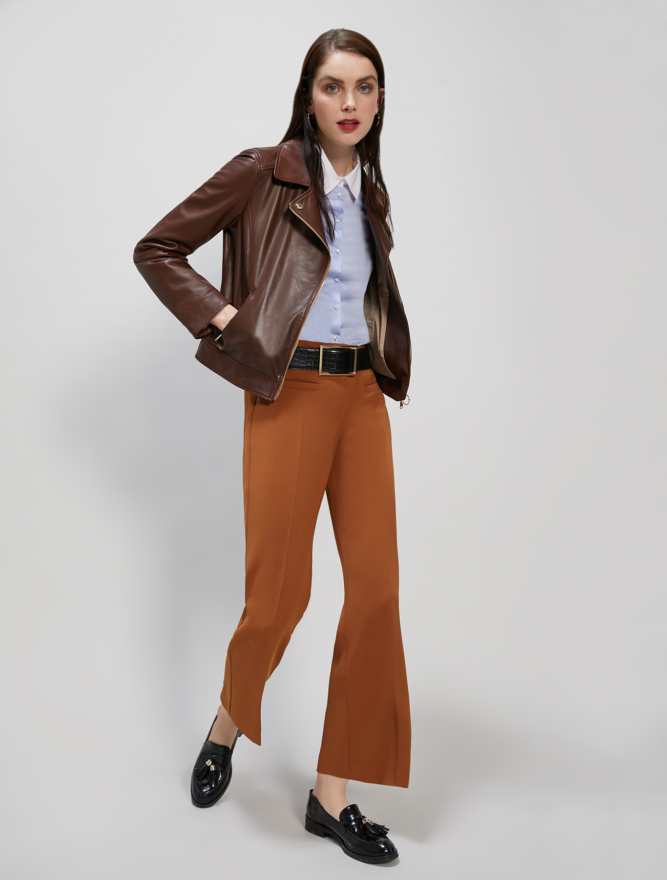 Contrasting collar shirt, light blue - Pennyblack Contrasting collar shirt - light blue - pennyblack